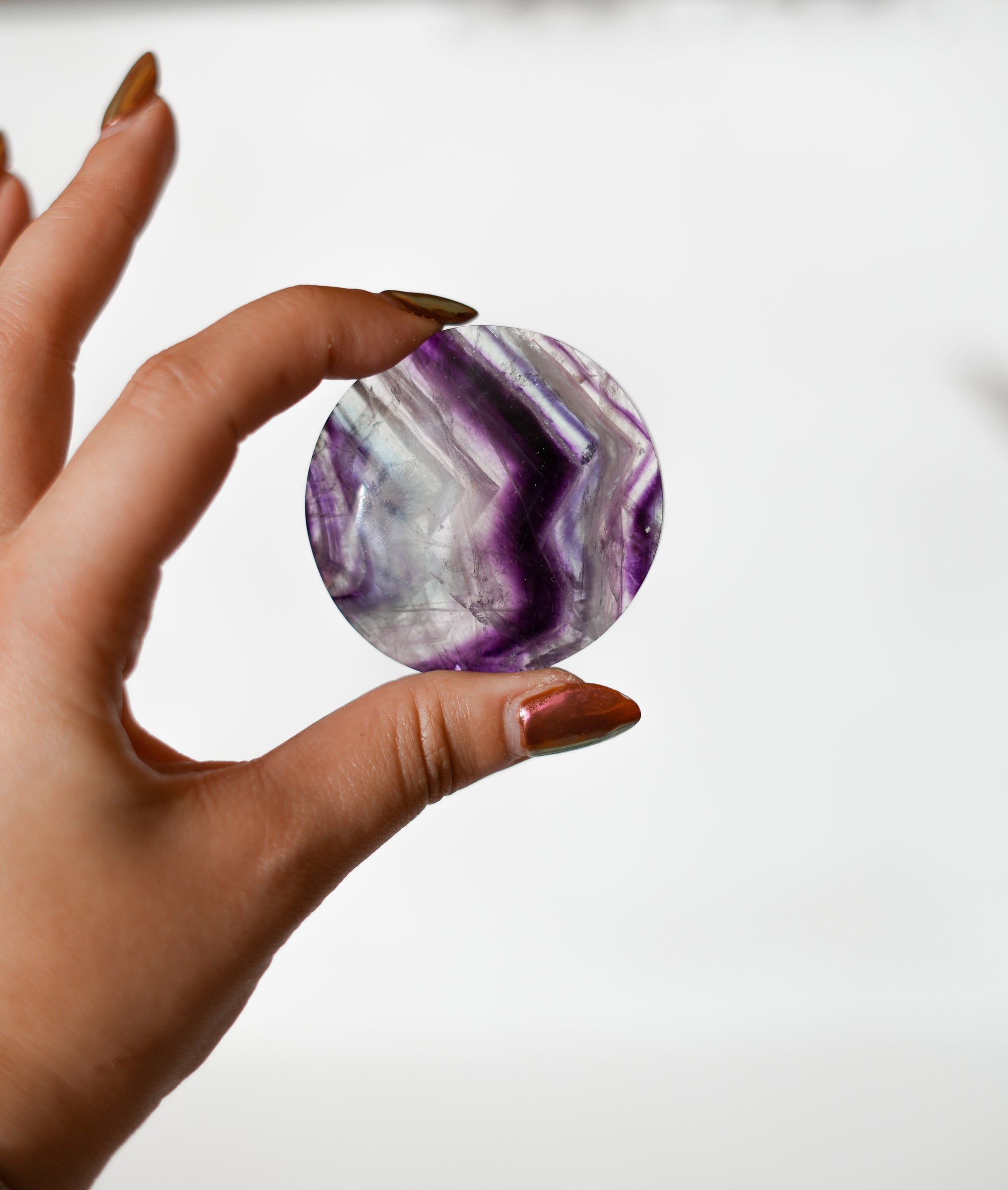 Palmstone de Fluorita Calidad Extra – Protección, Claridad y Equilibrio