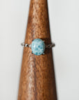 Anillo de Larimar en Plata – Calma, Sanación y Conexión con el Mar