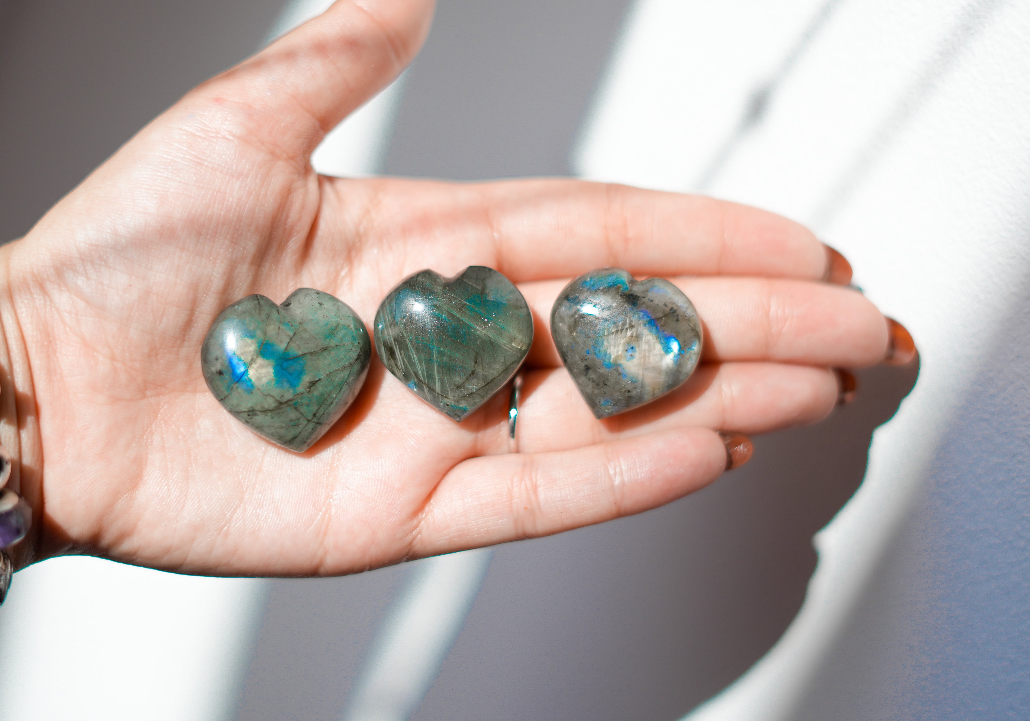 Corazones de Labradorita – Magia, Intuición y Protección