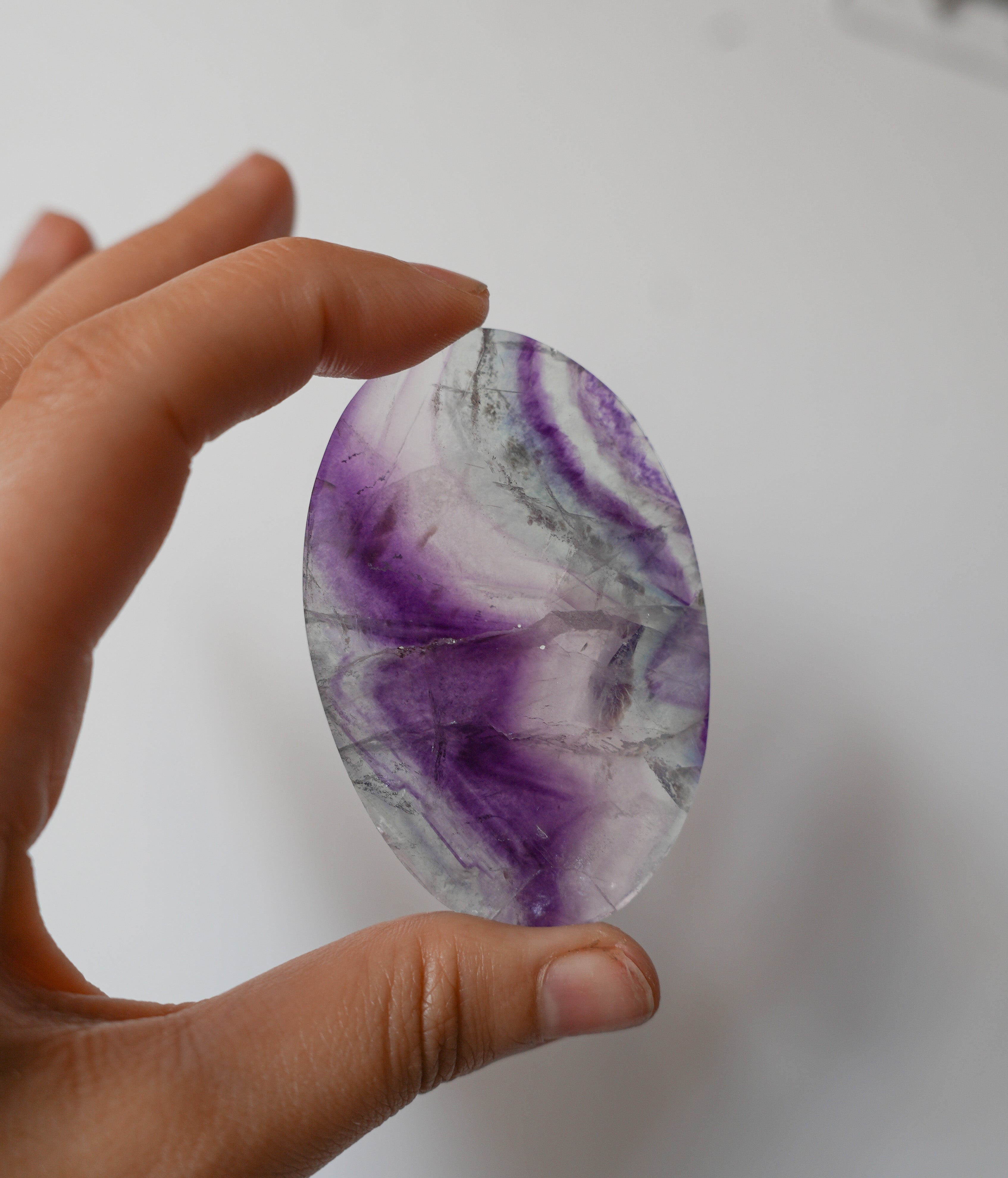 Palmstone de Fluorita Calidad Extra – Protección, Claridad y Equilibrio