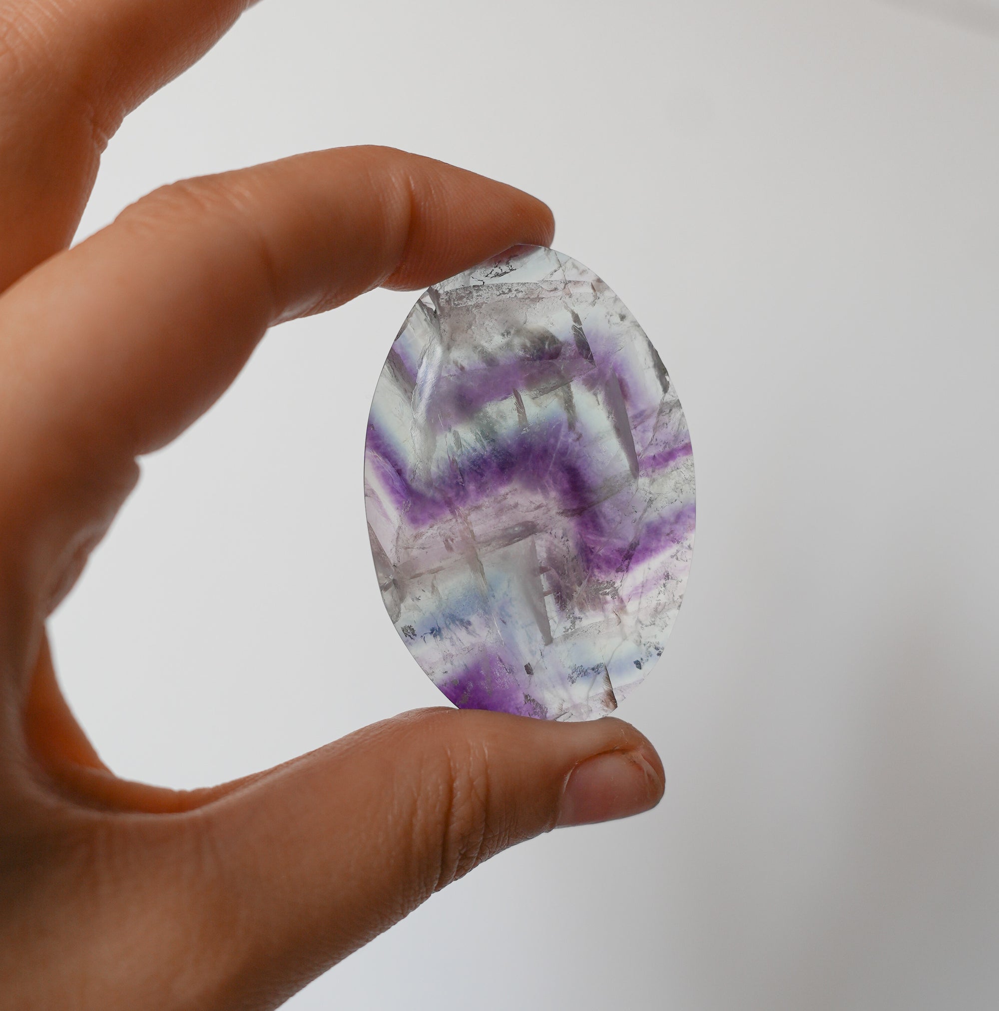 Palmstone de Fluorita Calidad Extra – Protección, Claridad y Equilibrio