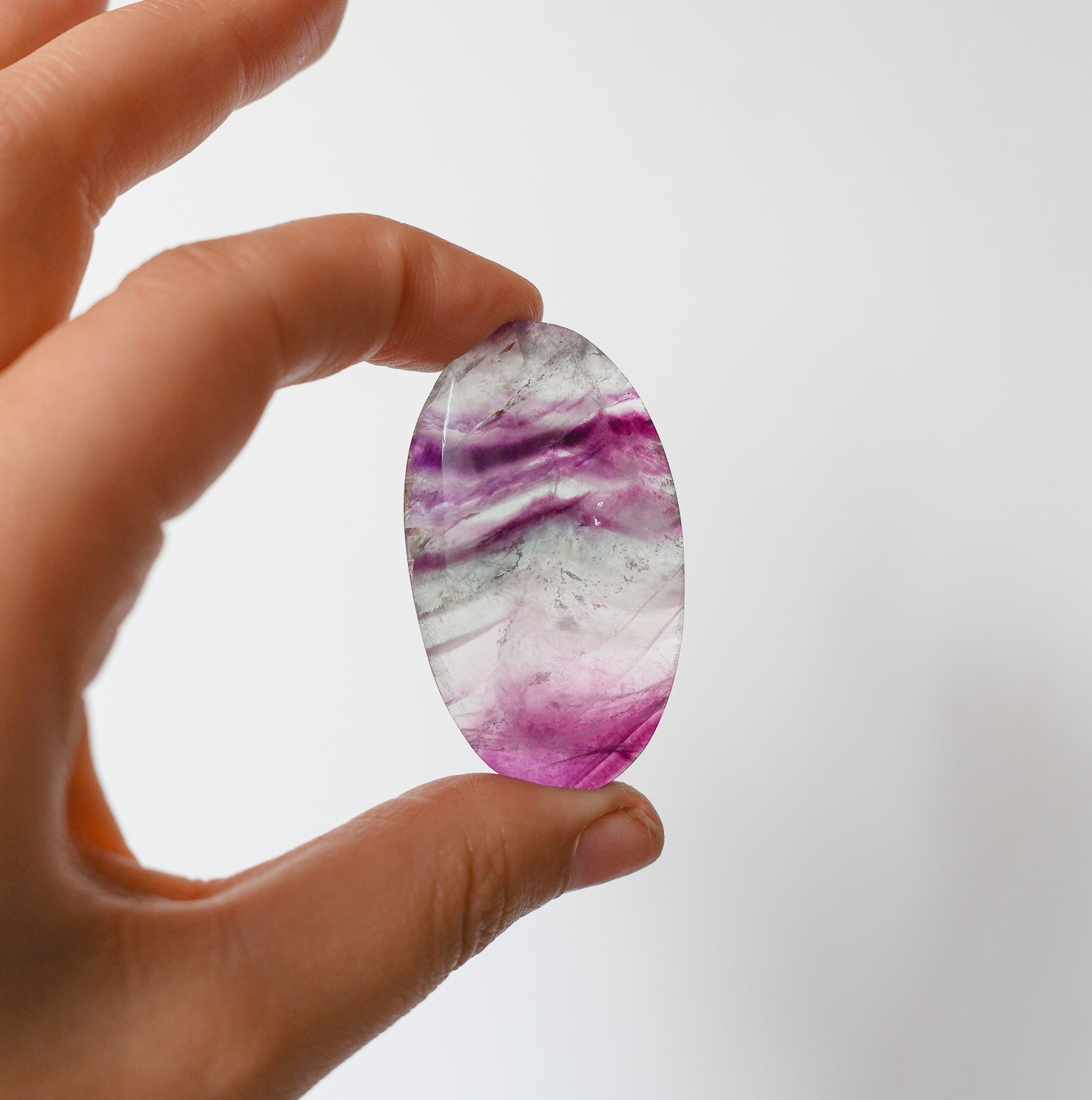 Palmstone de Fluorita Calidad Extra – Protección, Claridad y Equilibrio