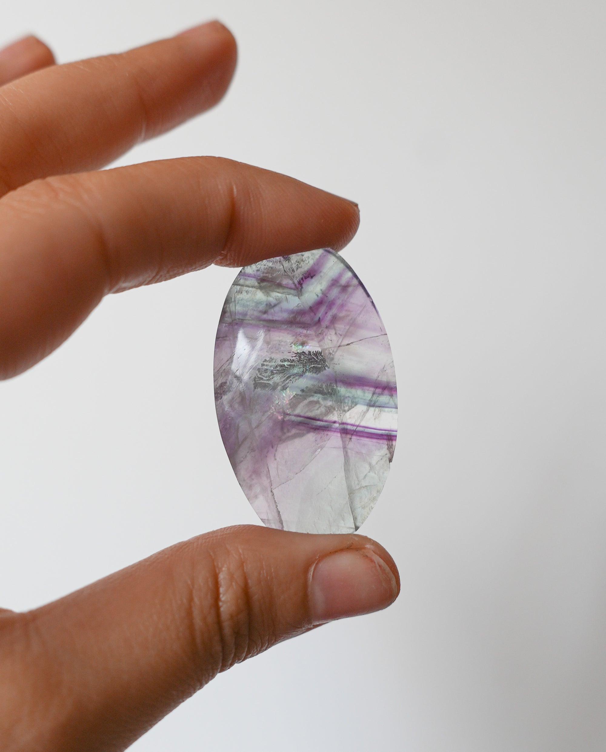 Palmstone de Fluorita Calidad Extra – Protección, Claridad y Equilibrio