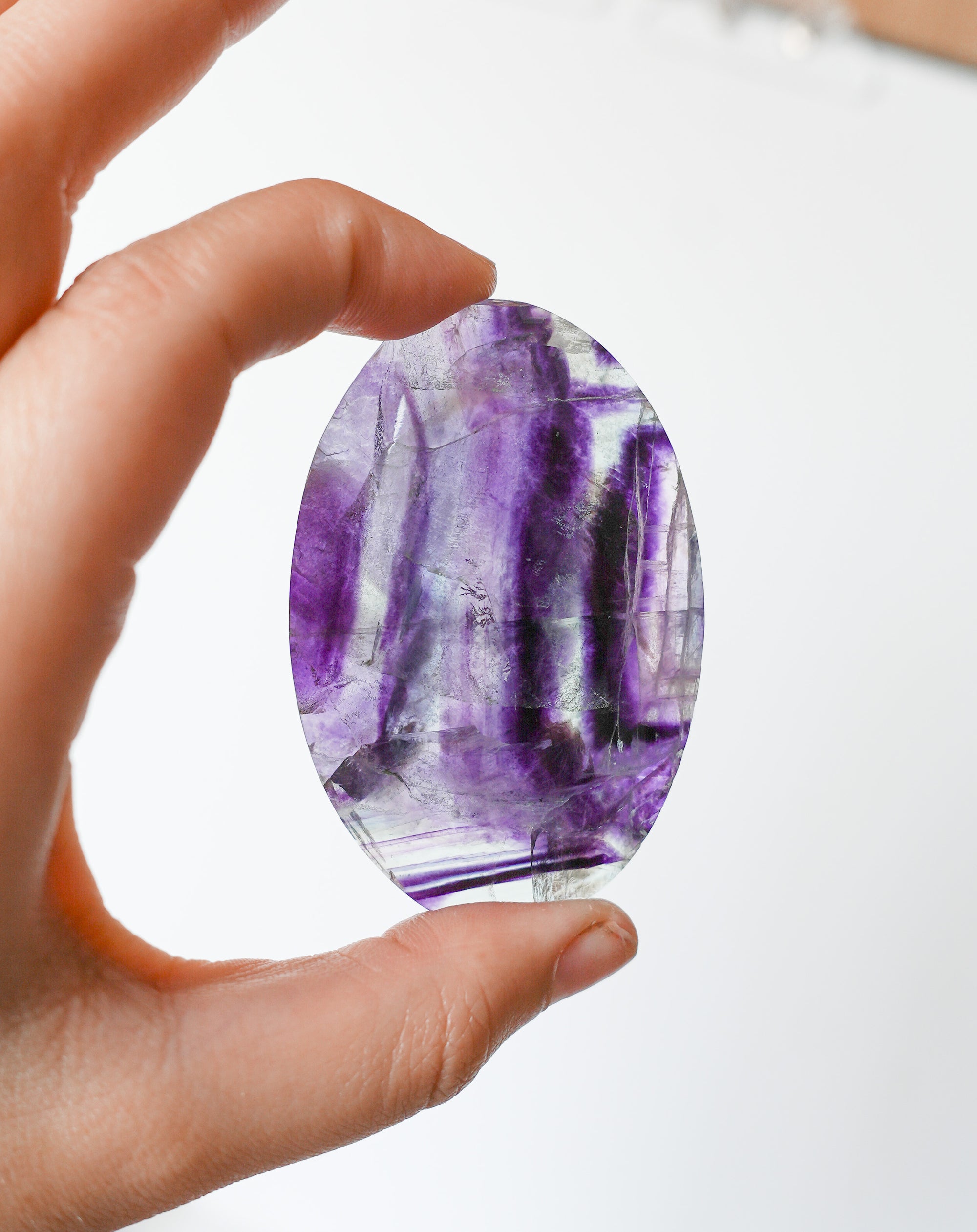 Palmstone de Fluorita Calidad Extra – Protección, Claridad y Equilibrio