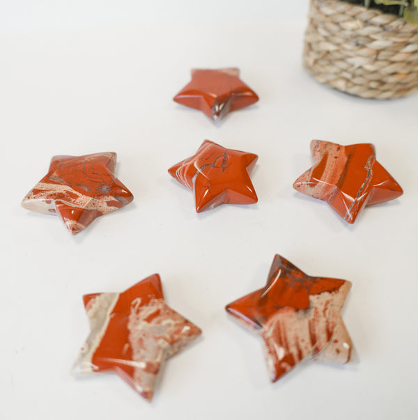 Estrellas de Jaspe Rojo – Fuerza, Protección y Energía Vital