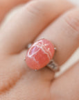 Anillo de Rodocrosita en Plata – Amor Propio, Alegría y Sanación del Corazón