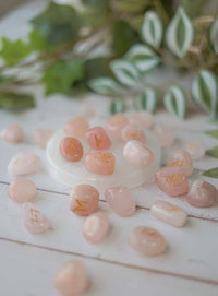 Runas de cuarzo rosa extra