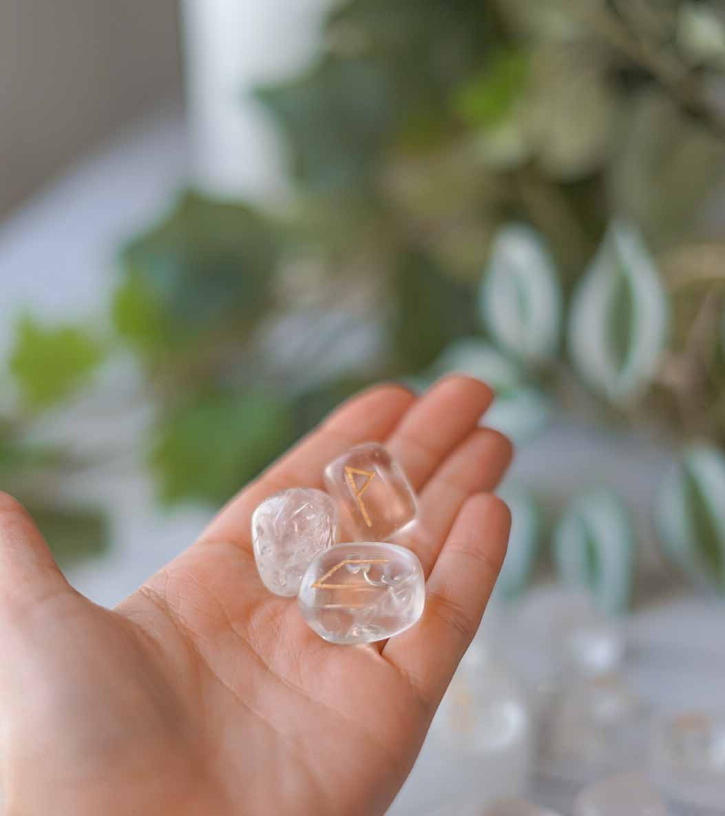 Runas de cuarzo cristal extra