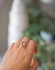Prasiolita - anillo plata