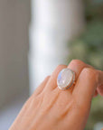 Piedra luna - anillo plata