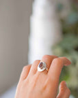 Granate - anillo plata adaptable