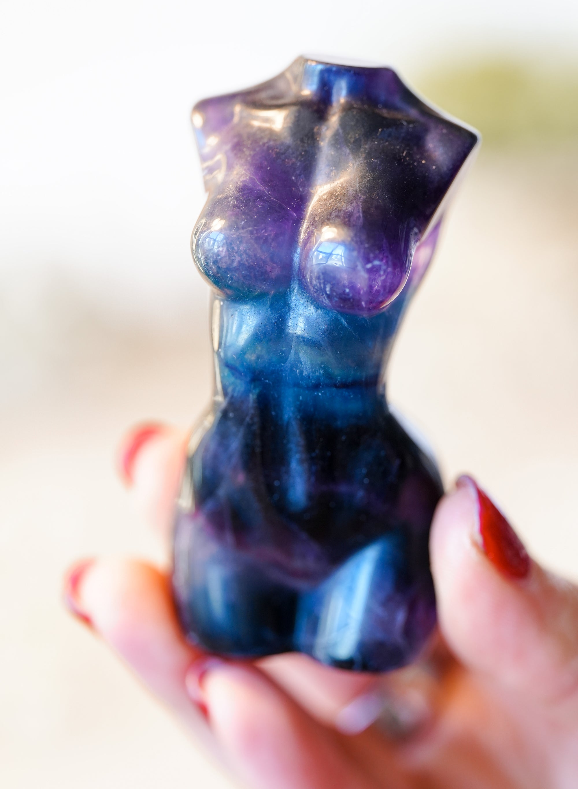 Busto de Fluorita Natural