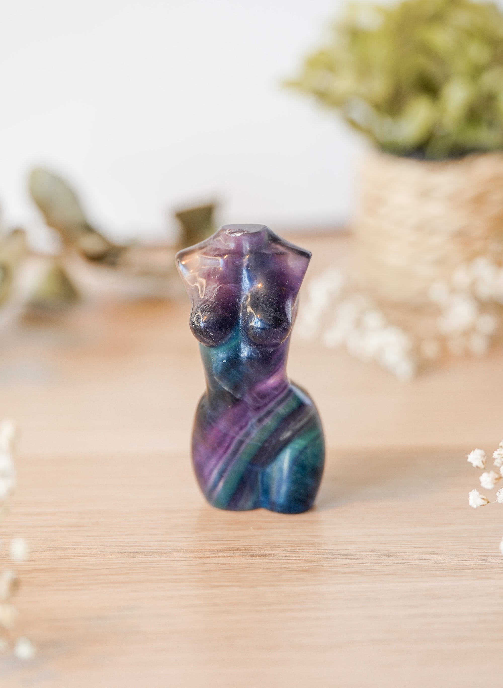 Busto de Fluorita Natural