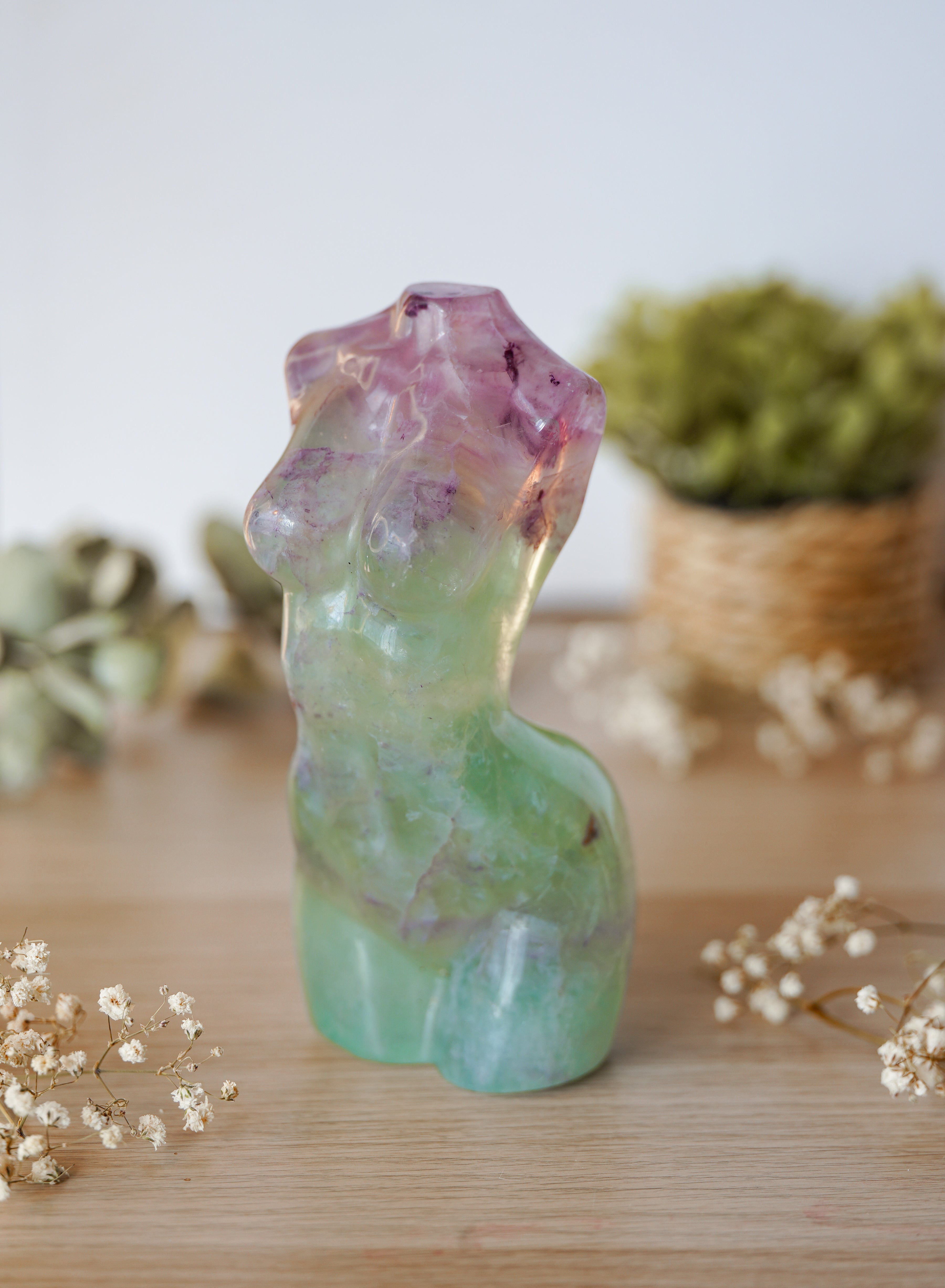 Busto de Fluorita Natural