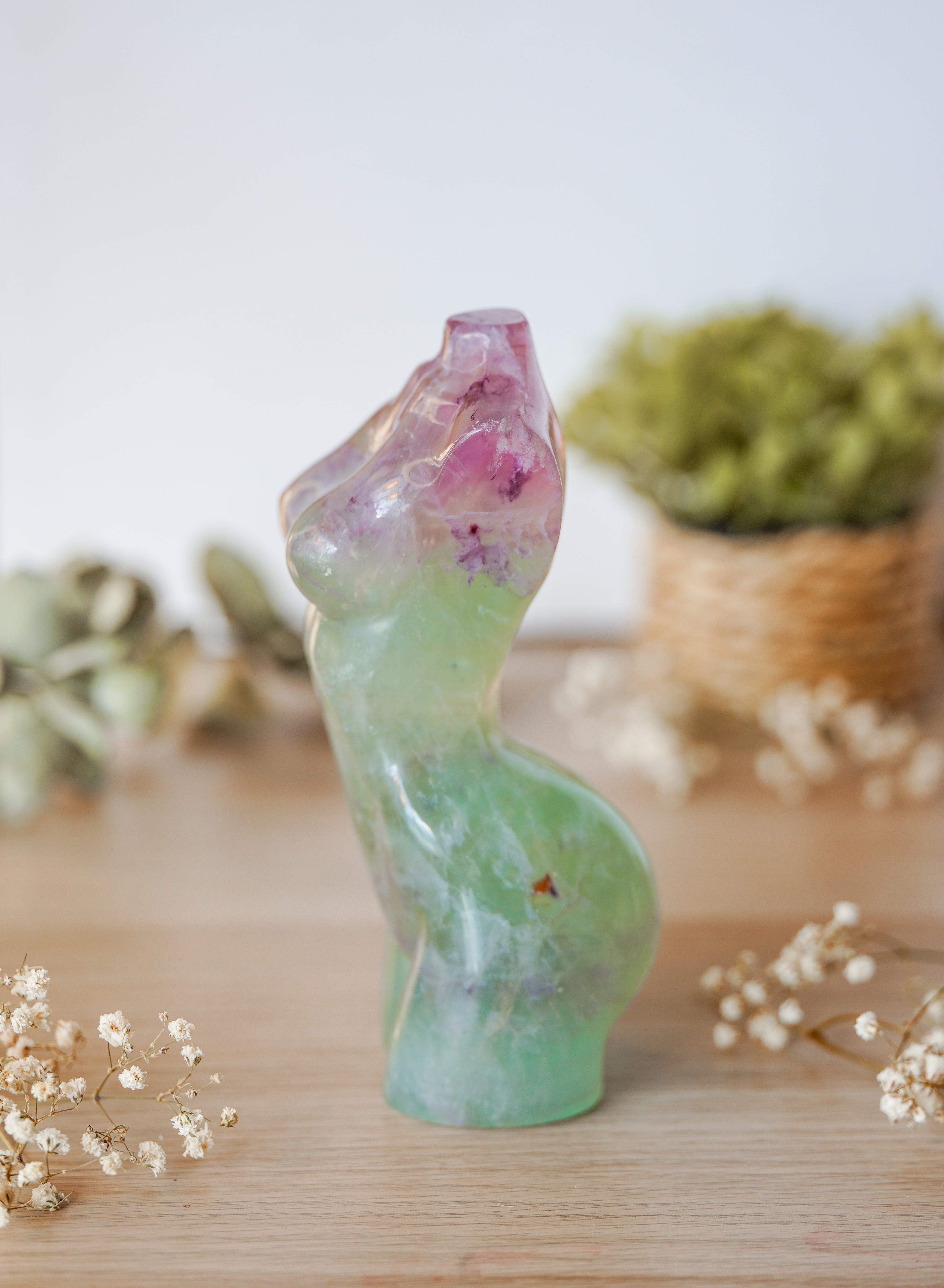 Busto de Fluorita Natural