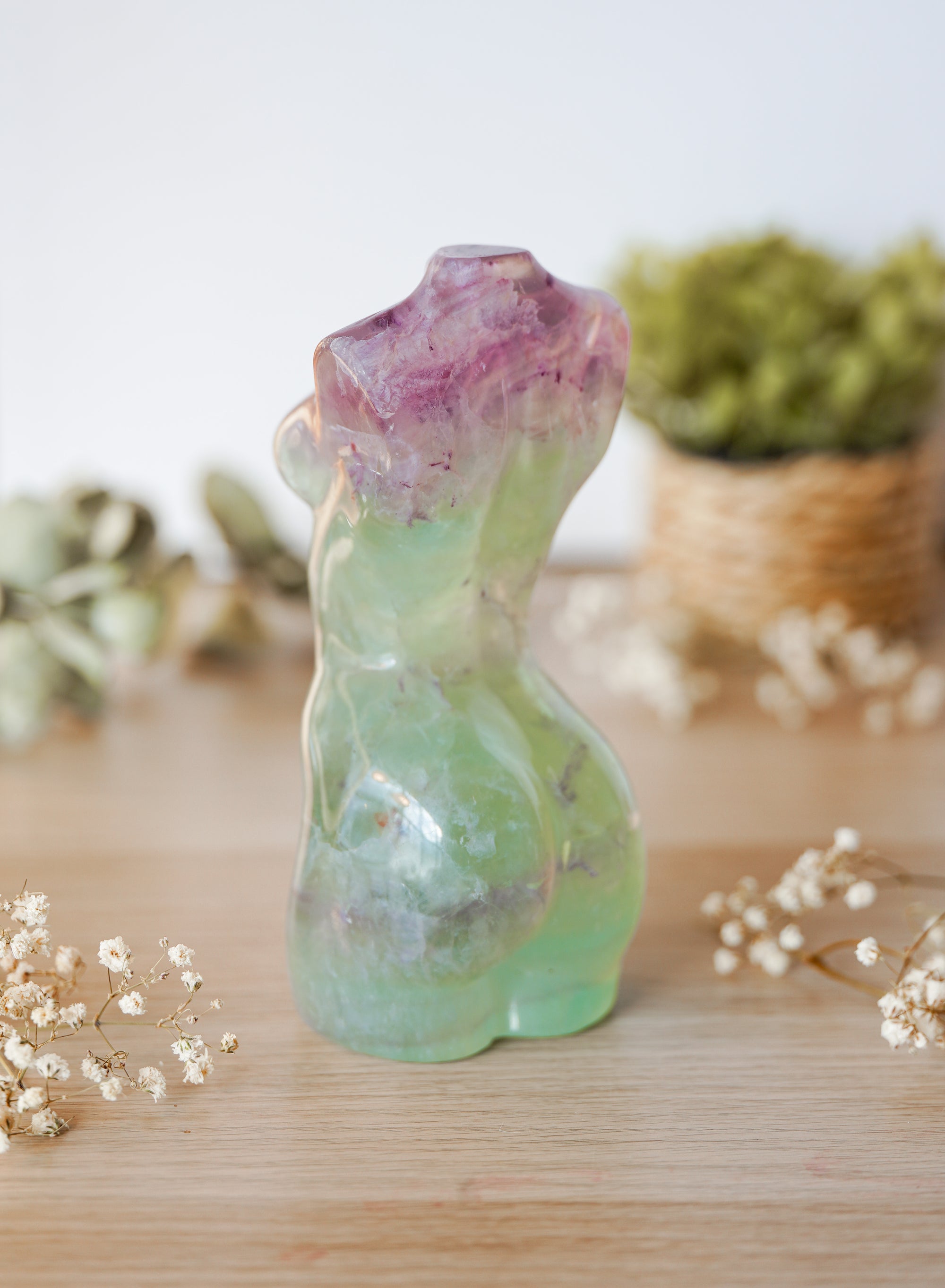 Busto de Fluorita Natural