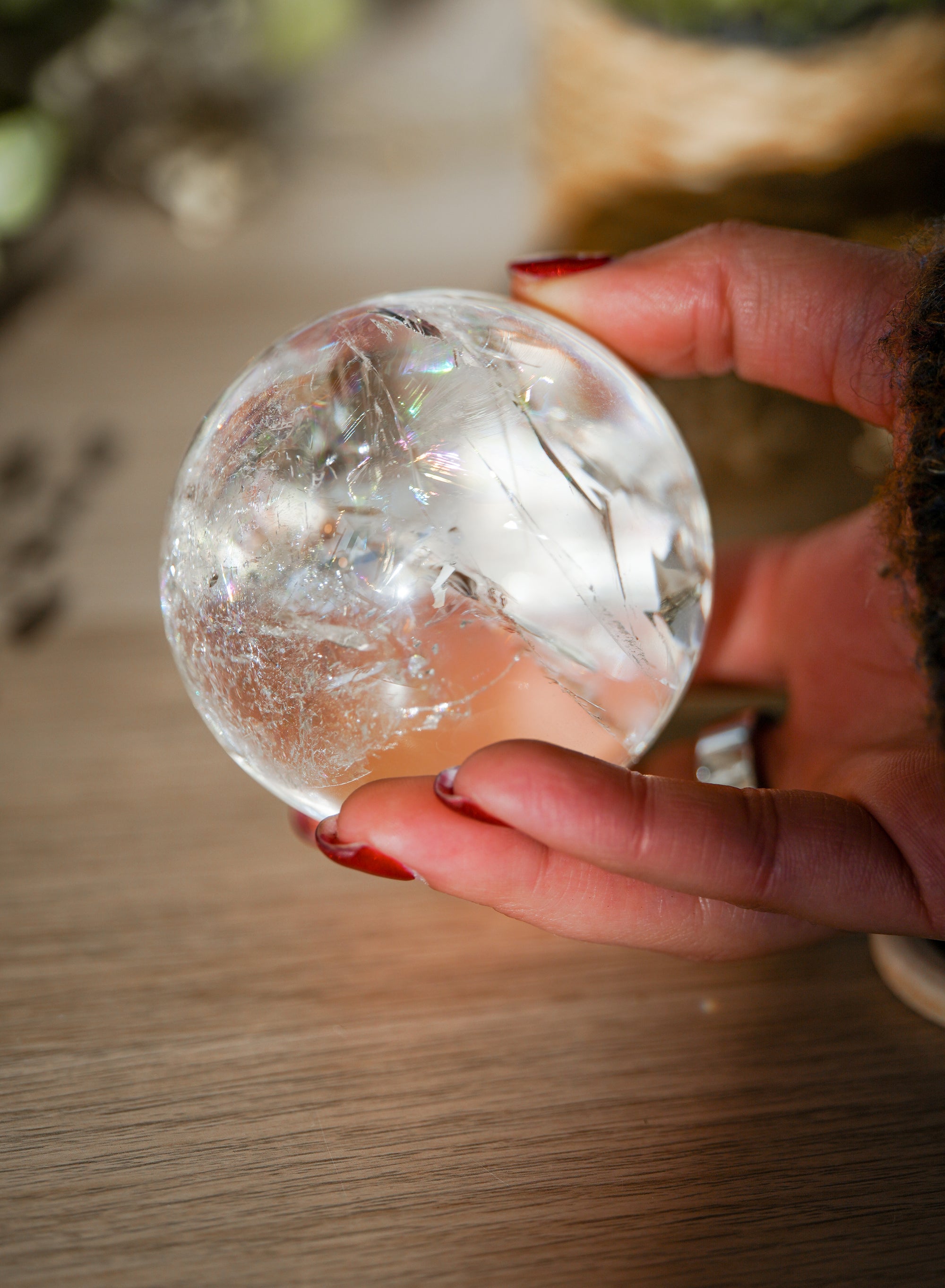 Esfera de Cuarzo Natural Calidad Extra