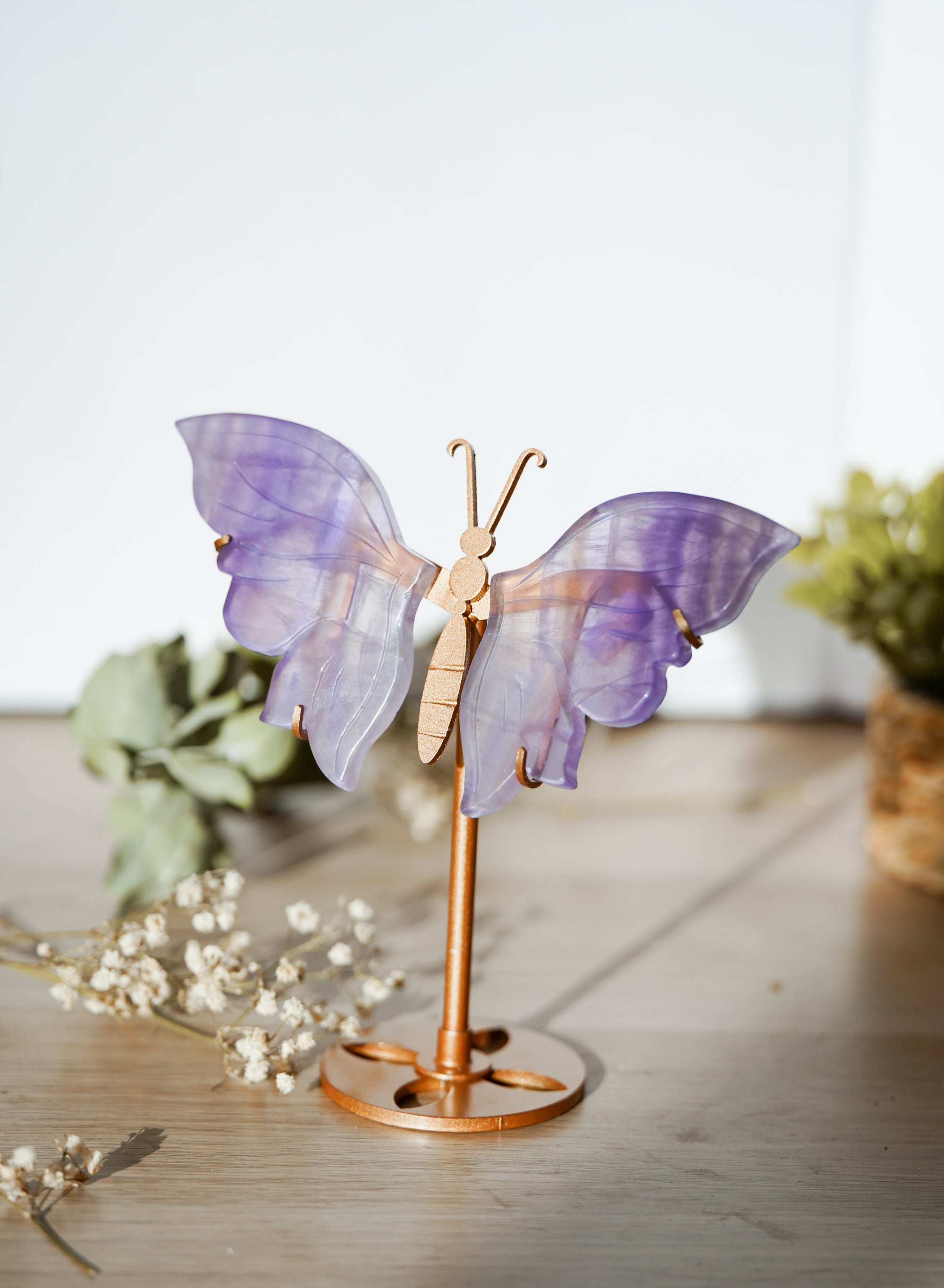 Mariposa de Fluorita Morada