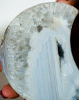 Luna de Ágata con Geoda de Calcedonia