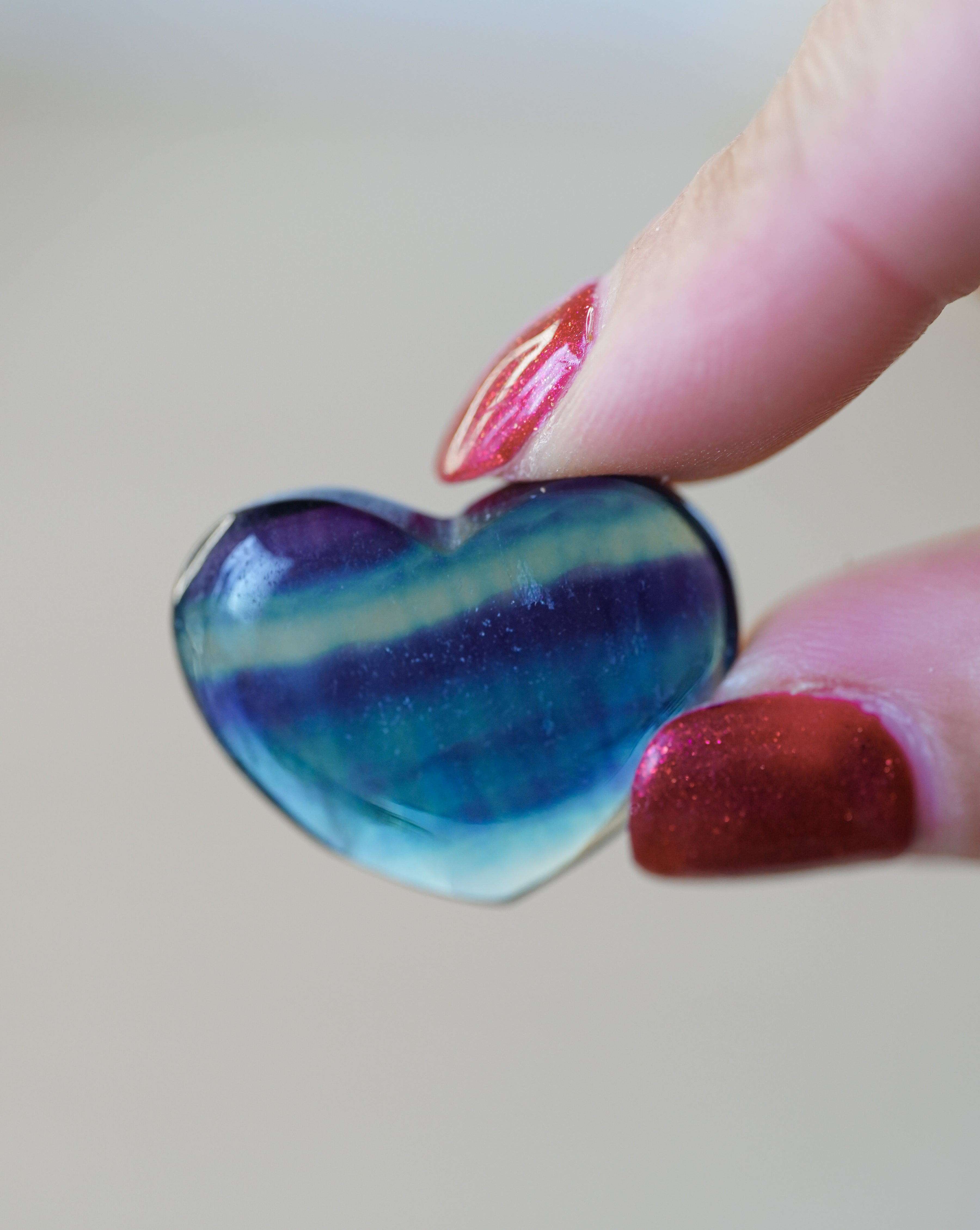 Corazón de Fluorita Natural Pequeño
