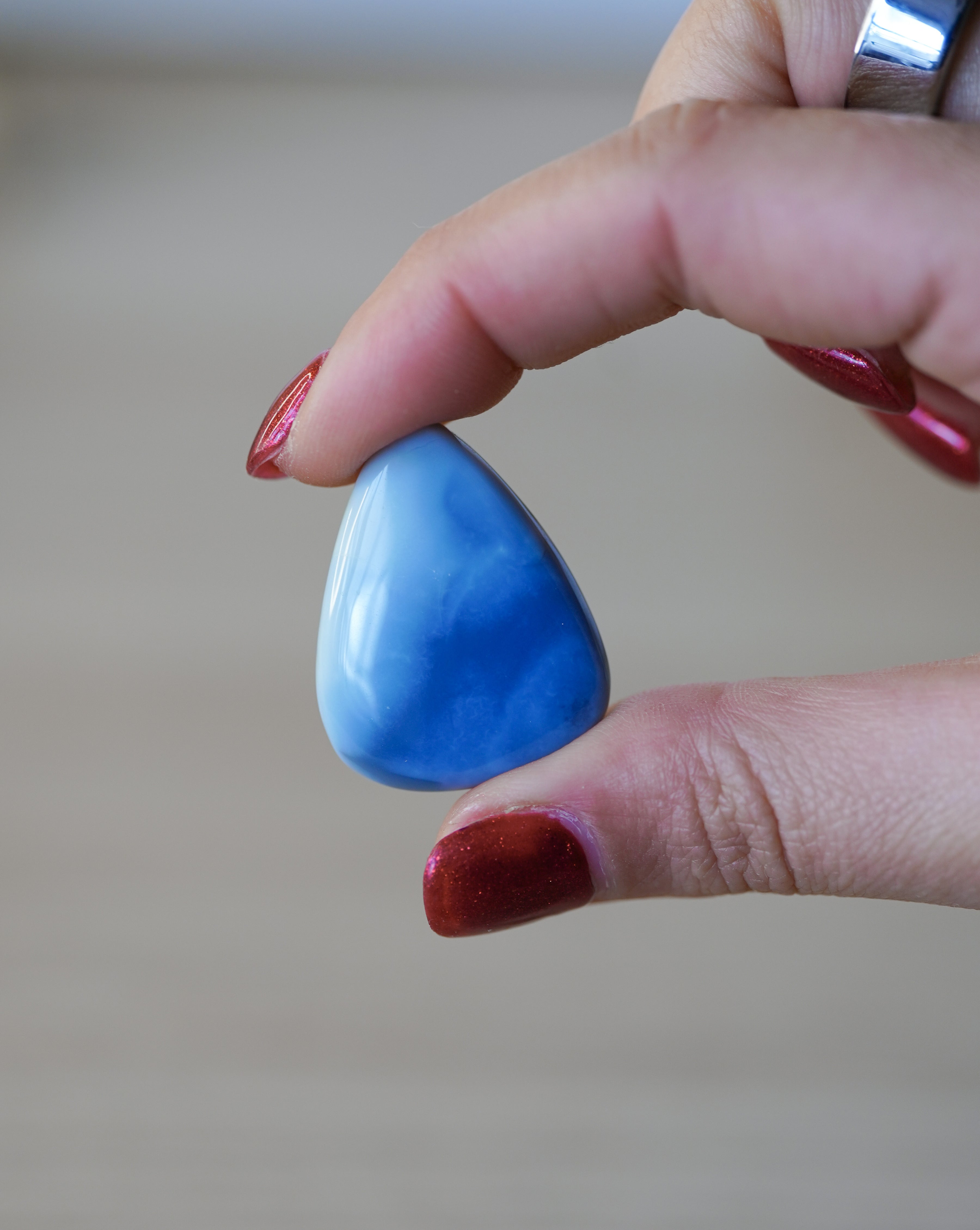 Cabujón Ópalo Azul calidad alta