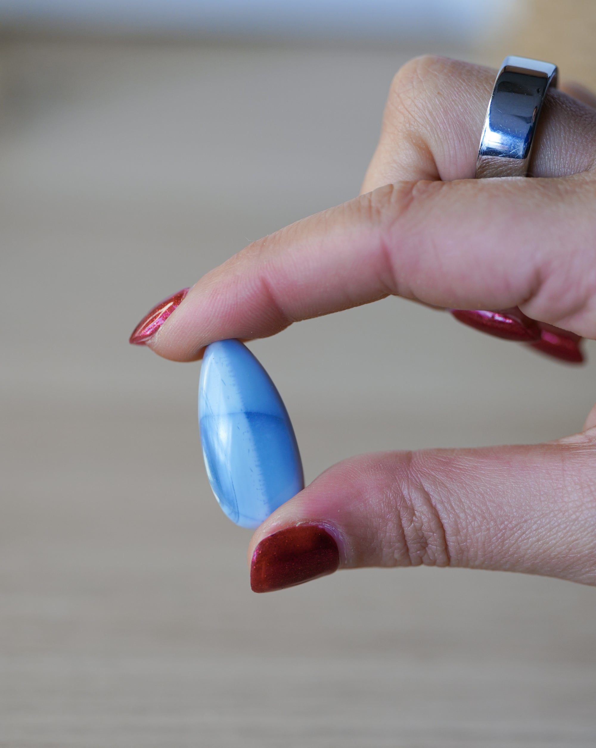 Cabujón Ópalo Azul calidad alta