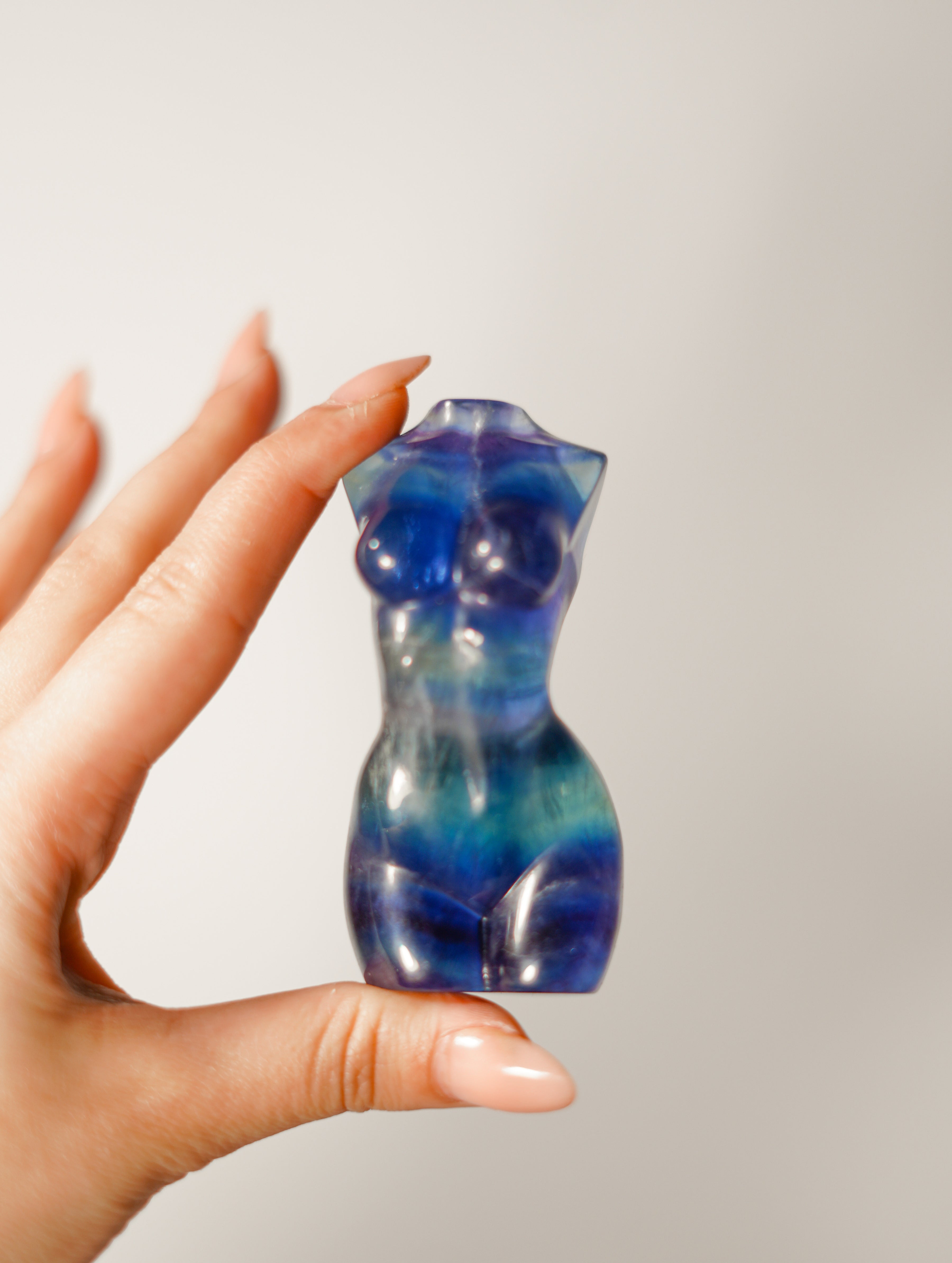 Busto de Fluorita Azul Natural