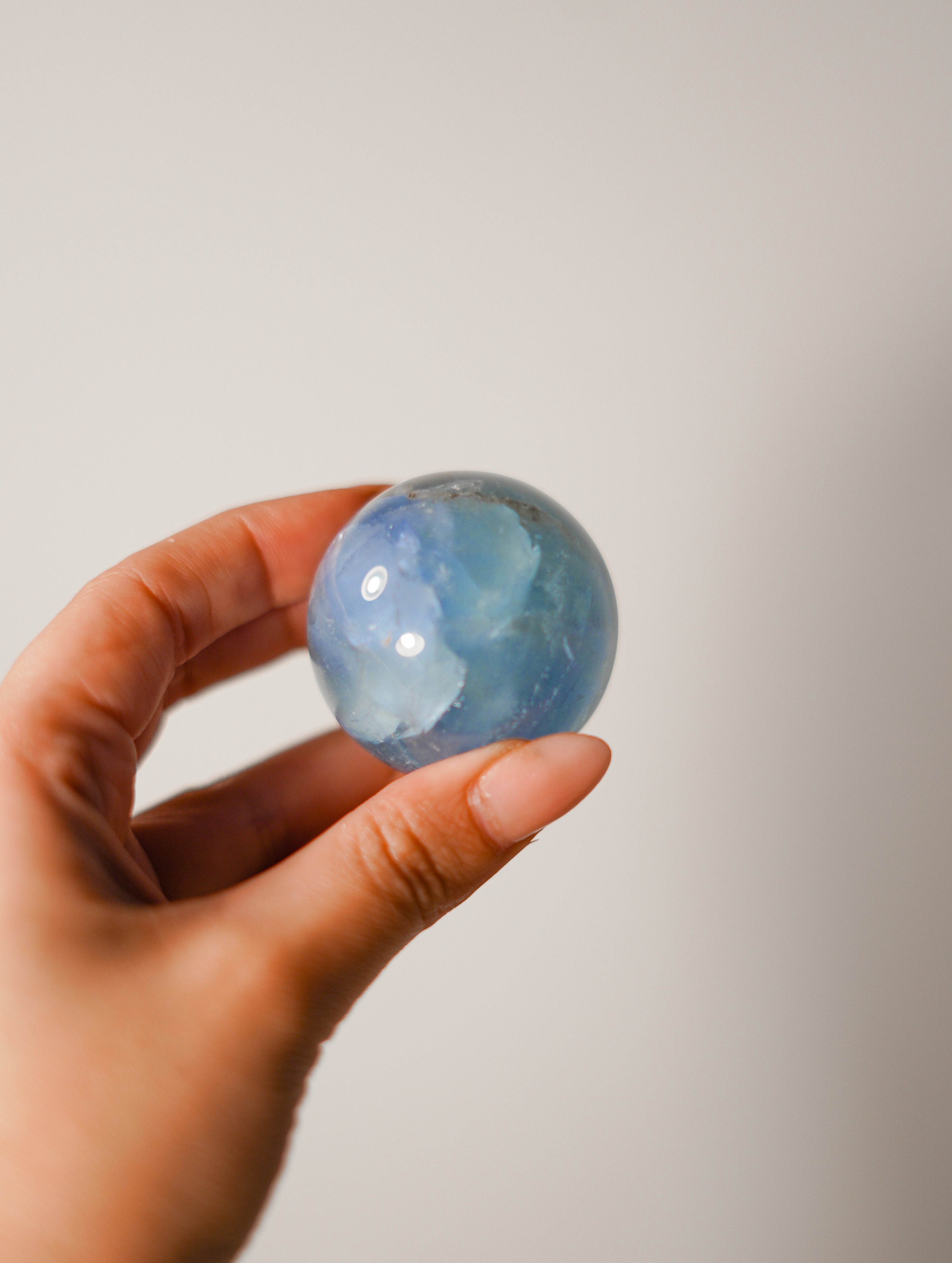 Esfera de Fluorita Azul Natural