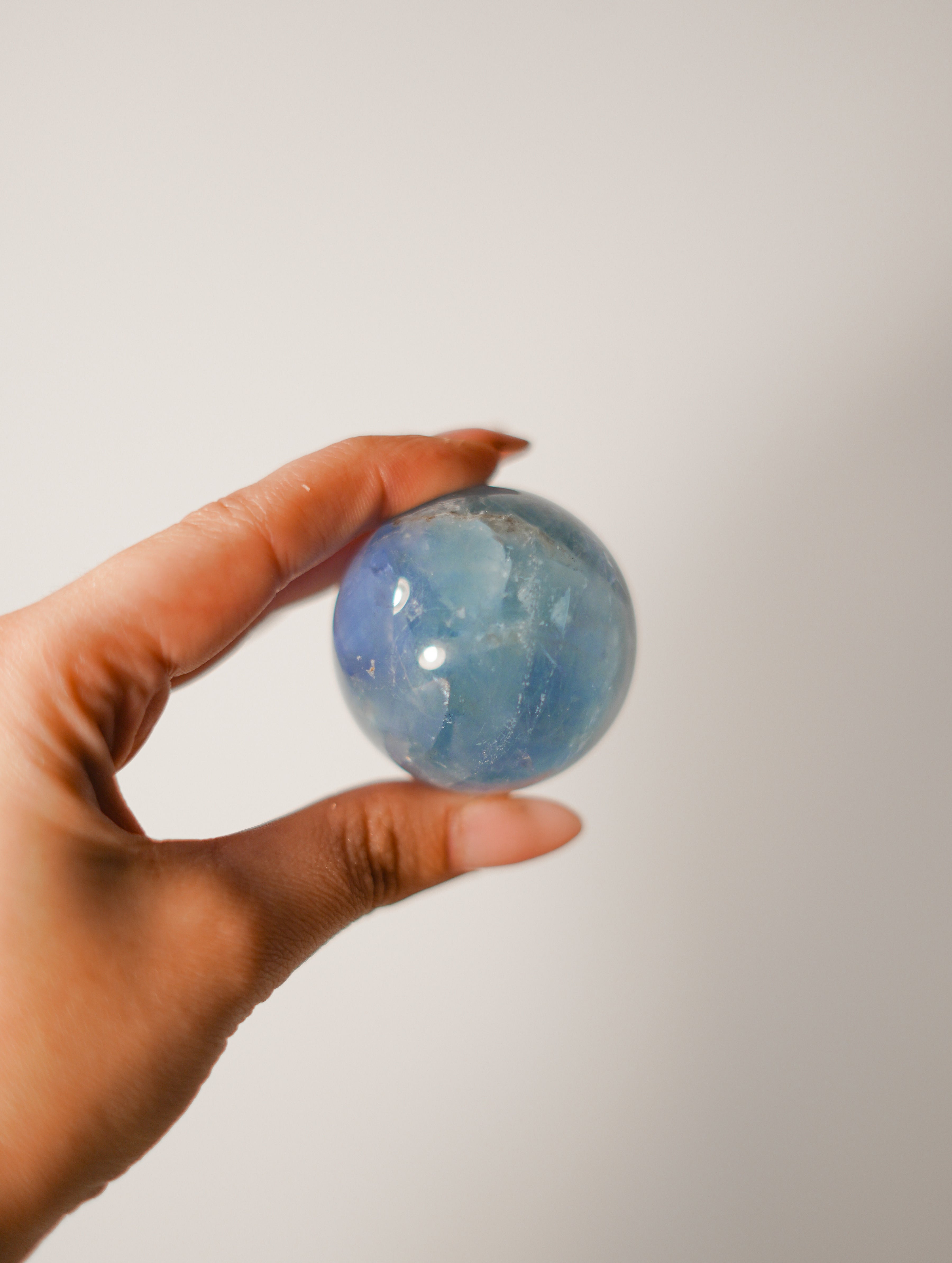Esfera de Fluorita Azul Natural