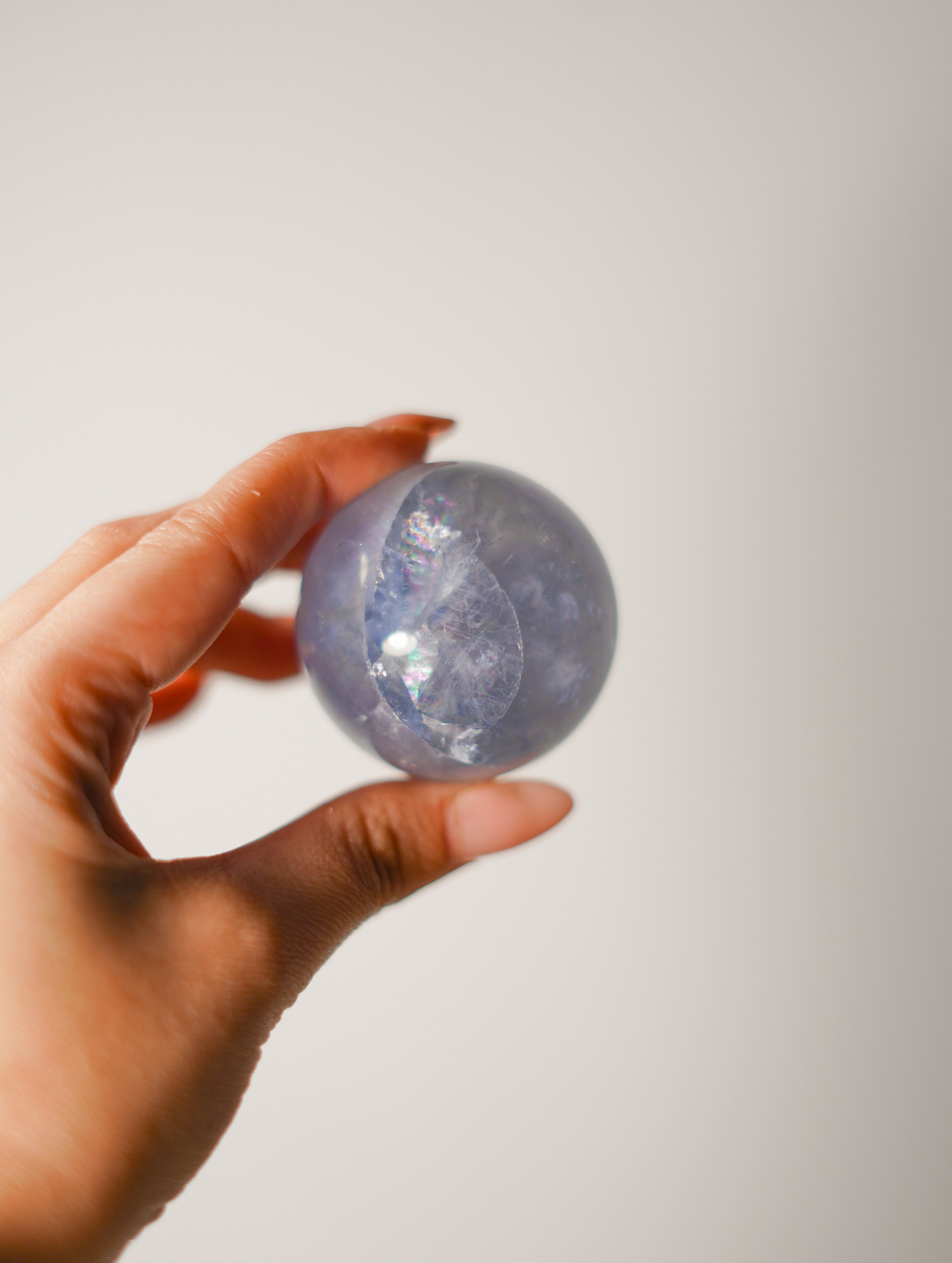 Esfera de Fluorita Azul Natural
