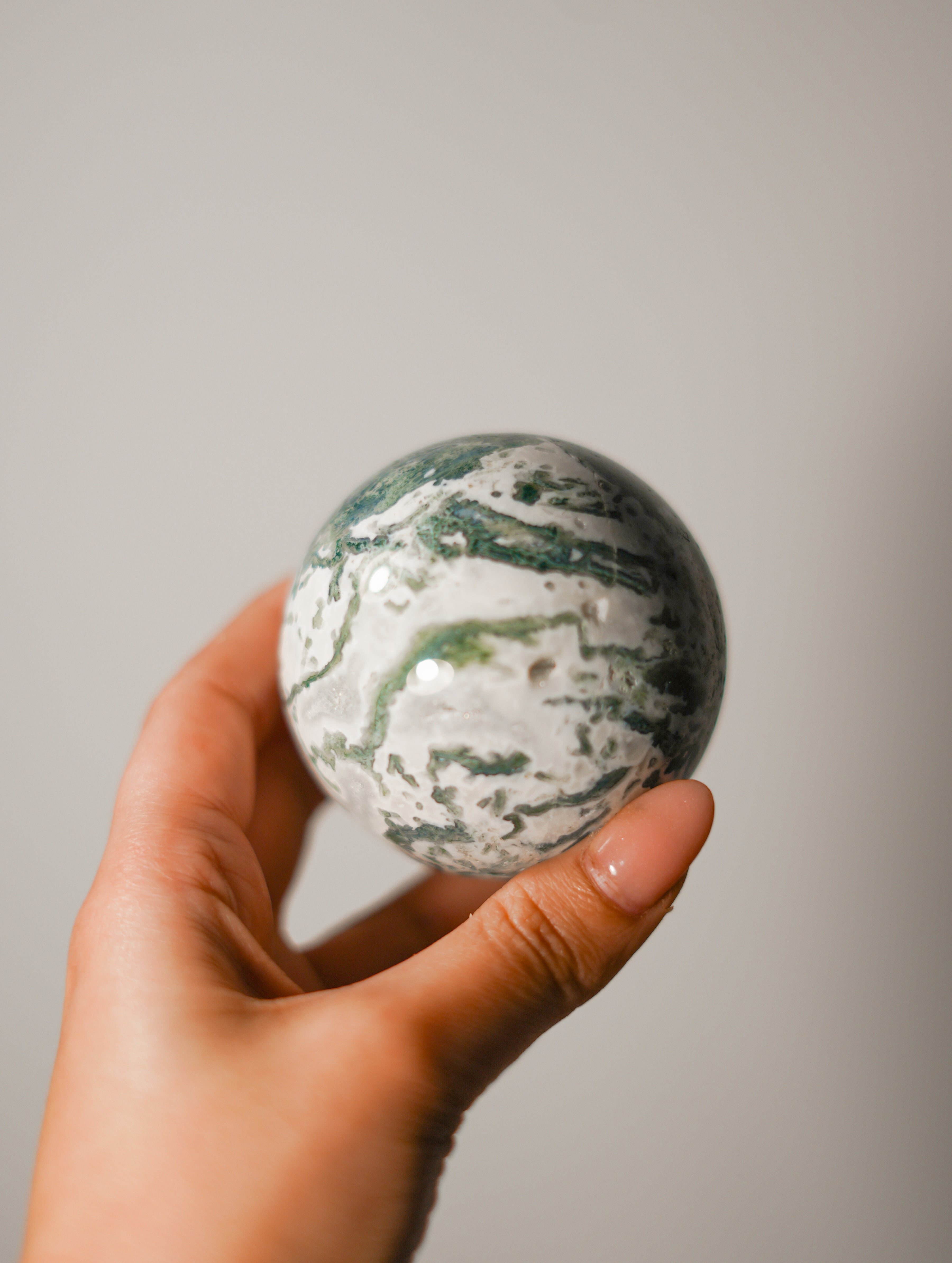 Esfera de Ágata Musgo
