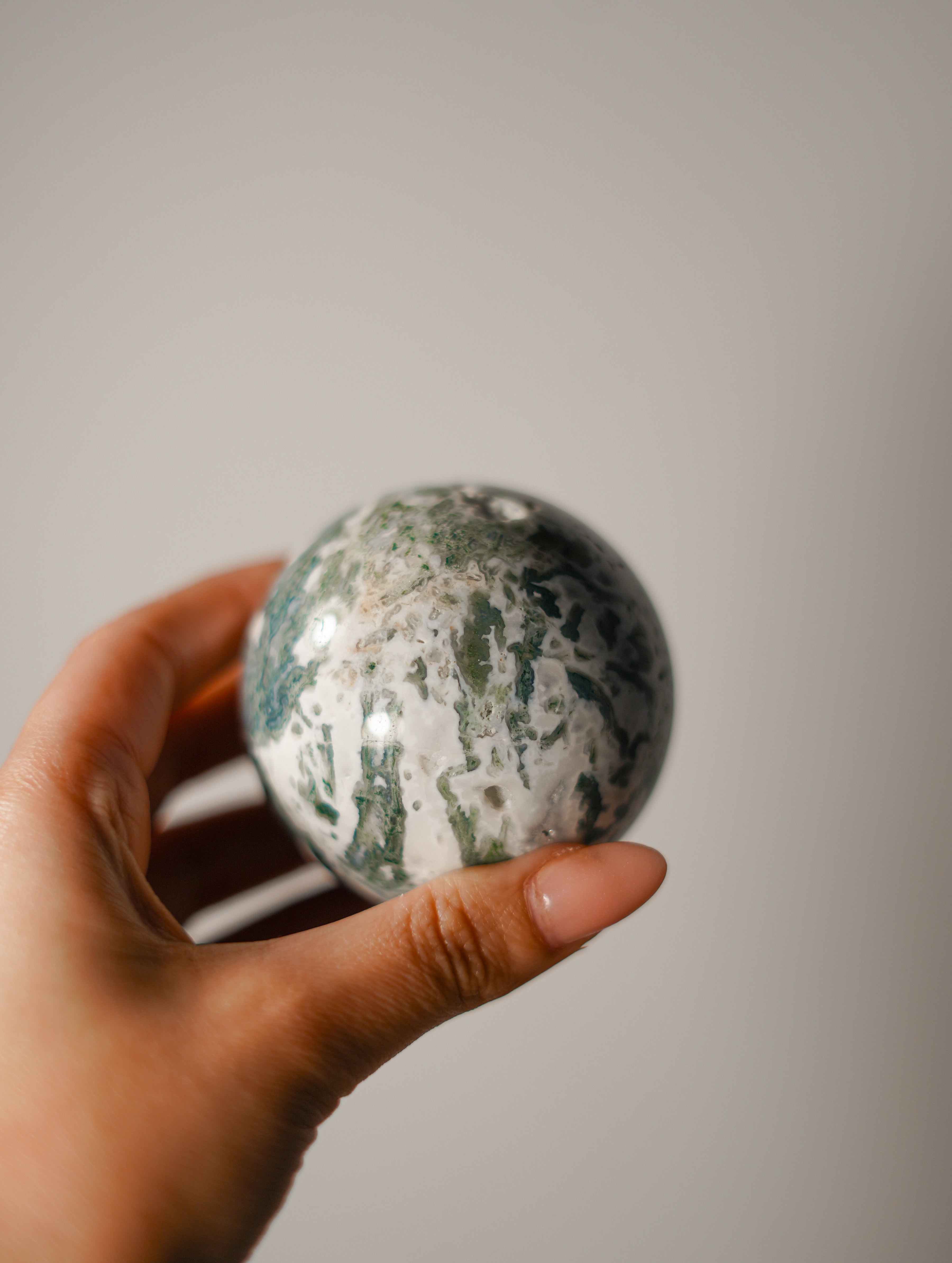 Esfera de Ágata Musgo