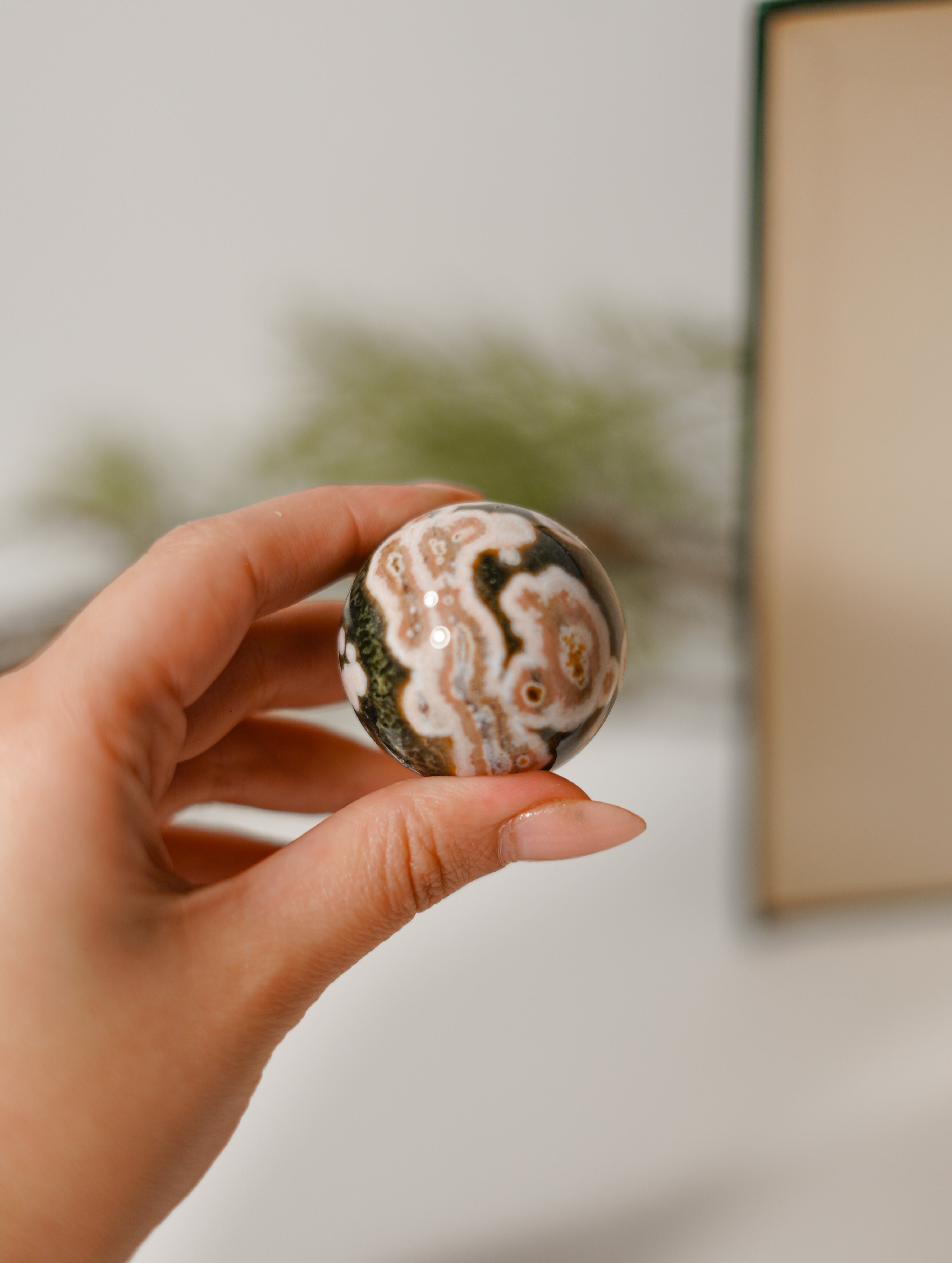 Esfera de Jaspe Océano  – Calidad Extra