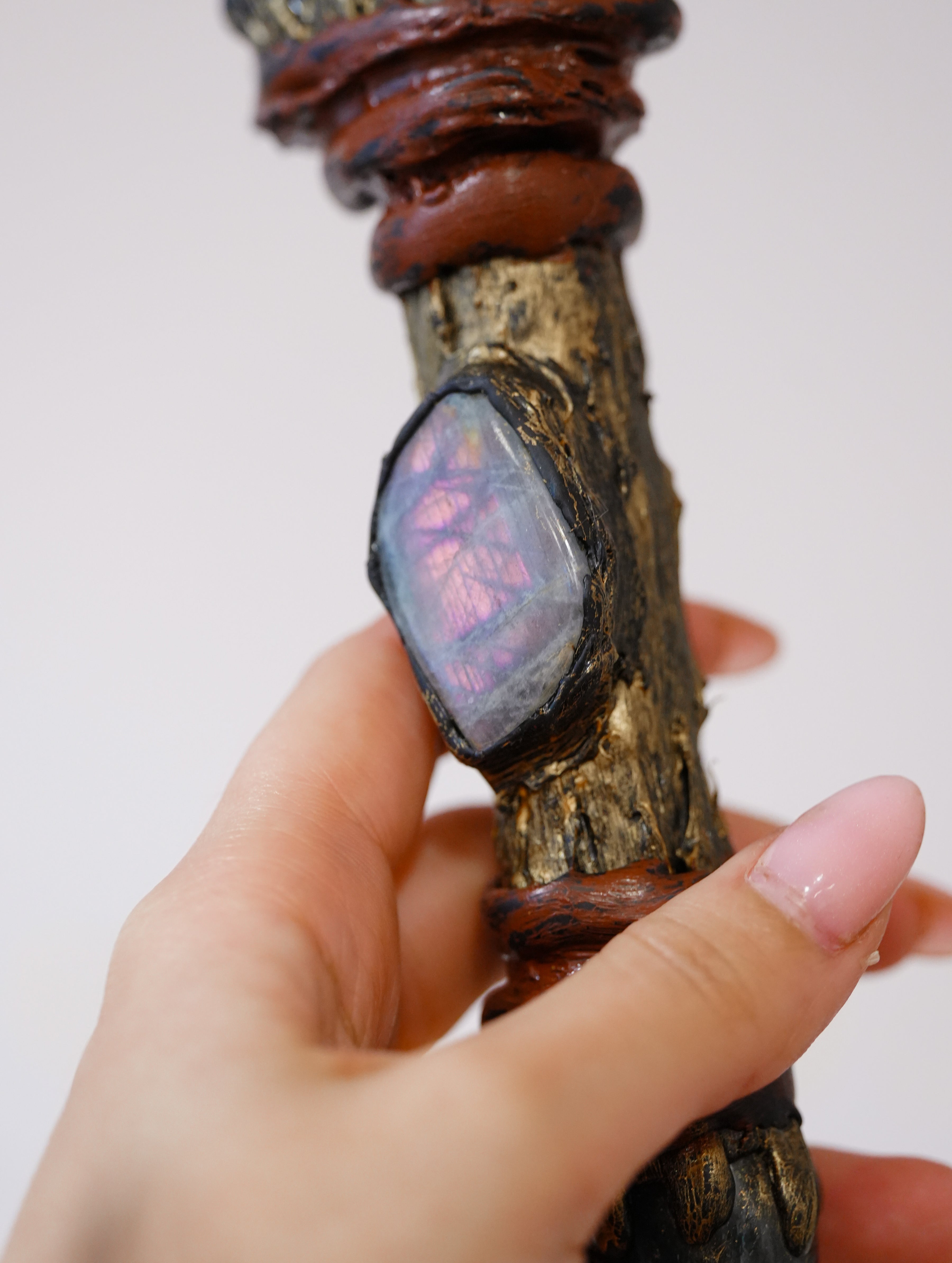 Daga Ritual de Piedra Luna y Labradorita