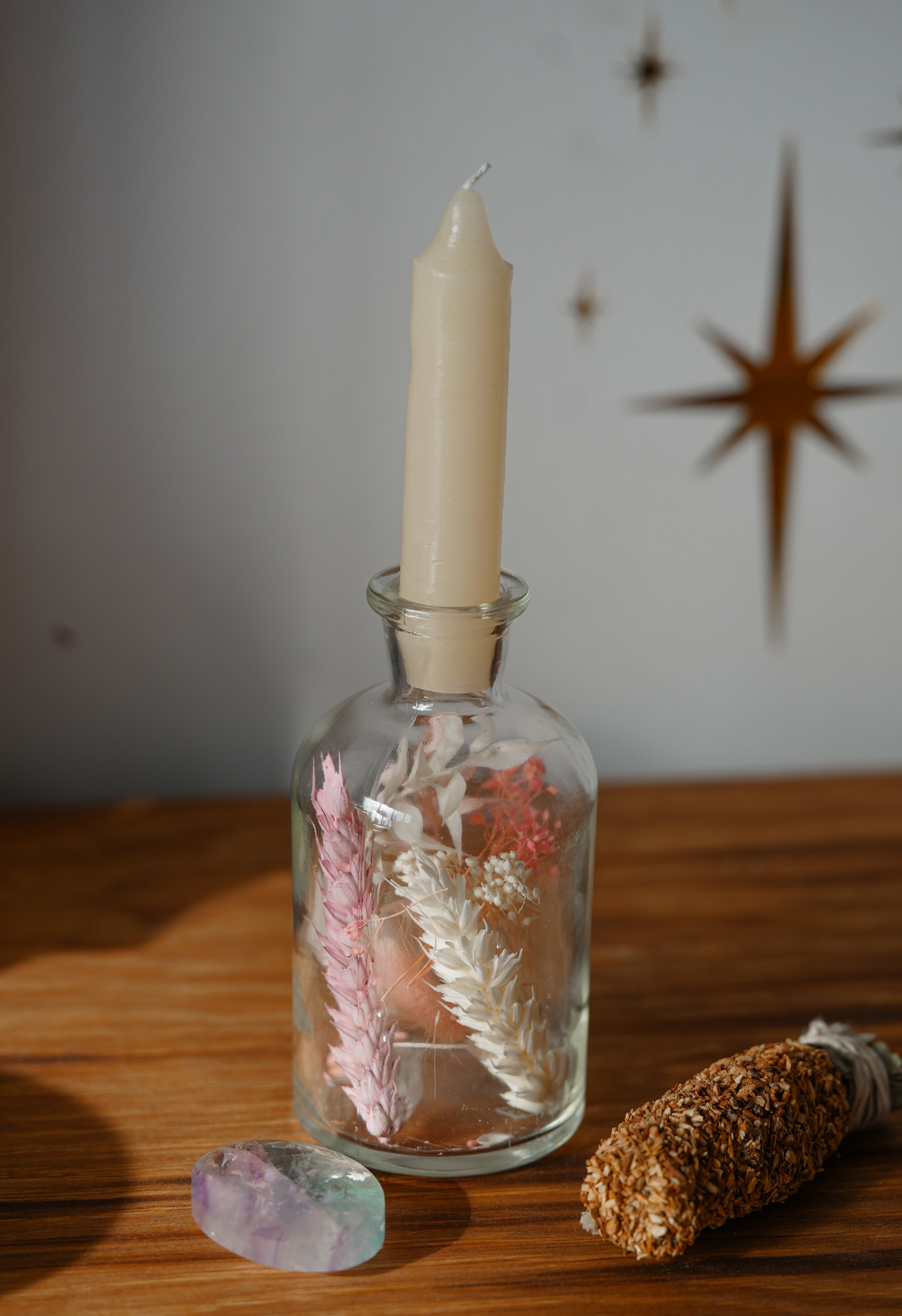 Ritual de Calma y Claridad con Fluorita y Flores