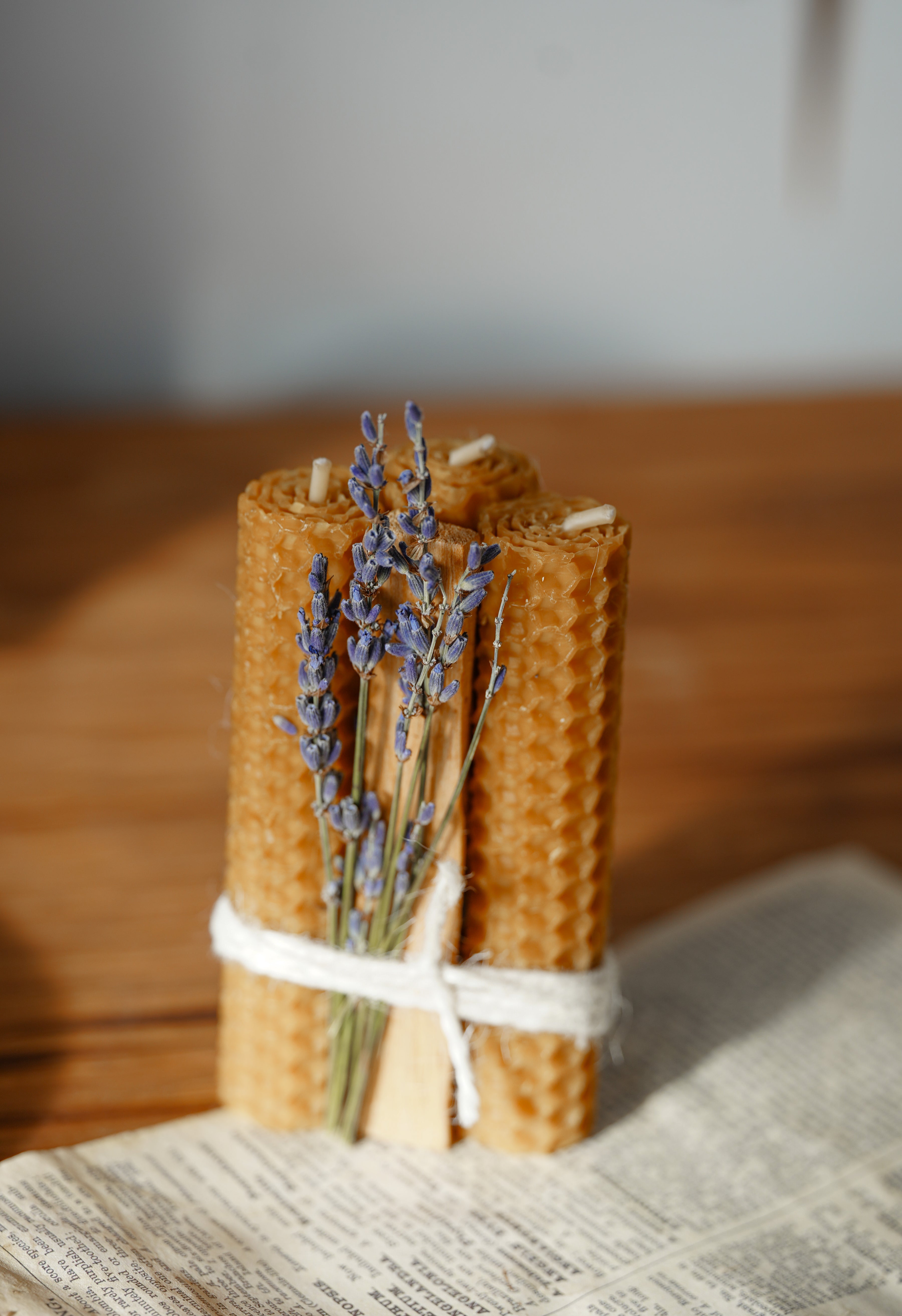 Pack Ritual de Velas: Miel, Palo Santo y Lavanda