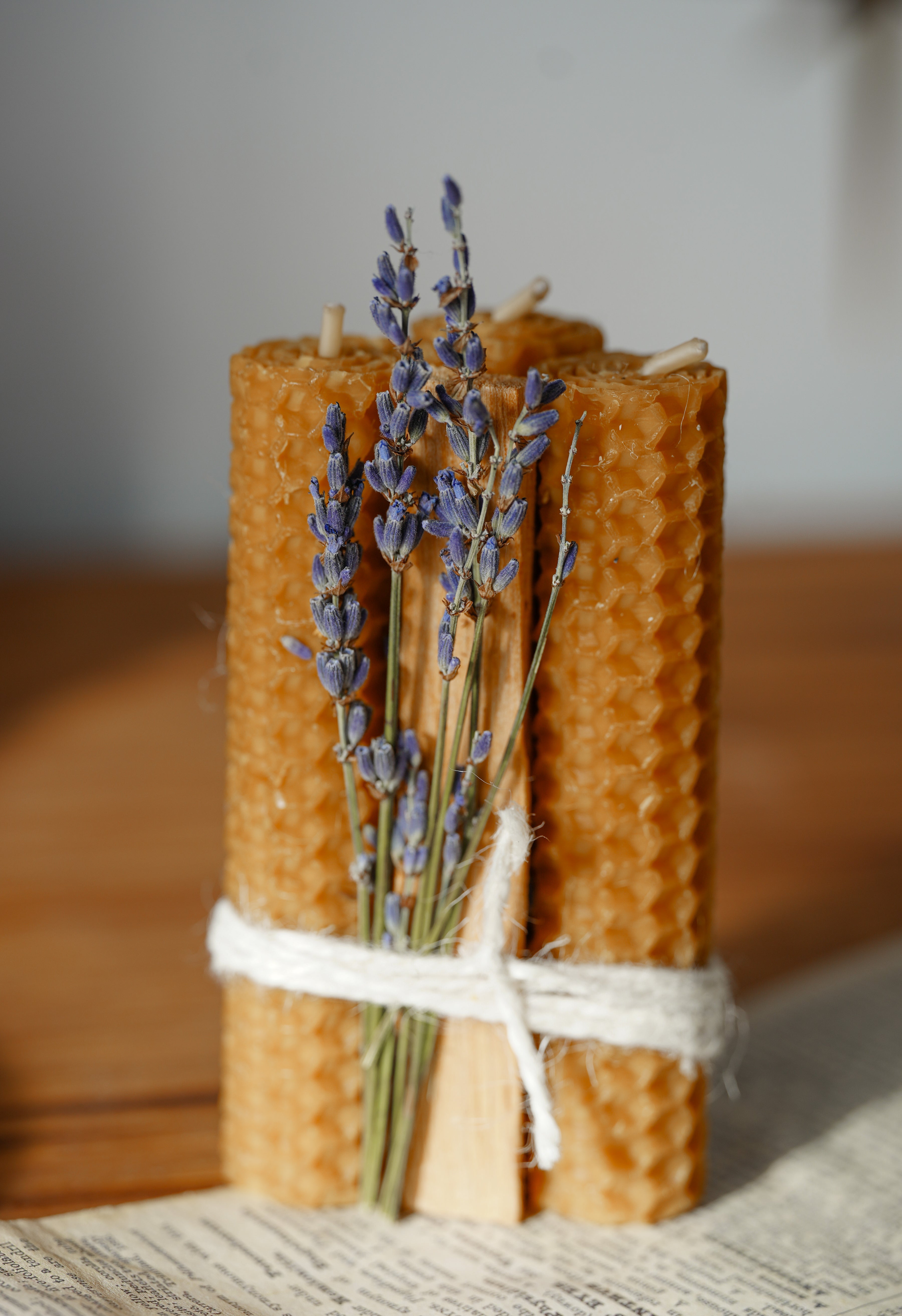 Pack Ritual de Velas: Miel, Palo Santo y Lavanda
