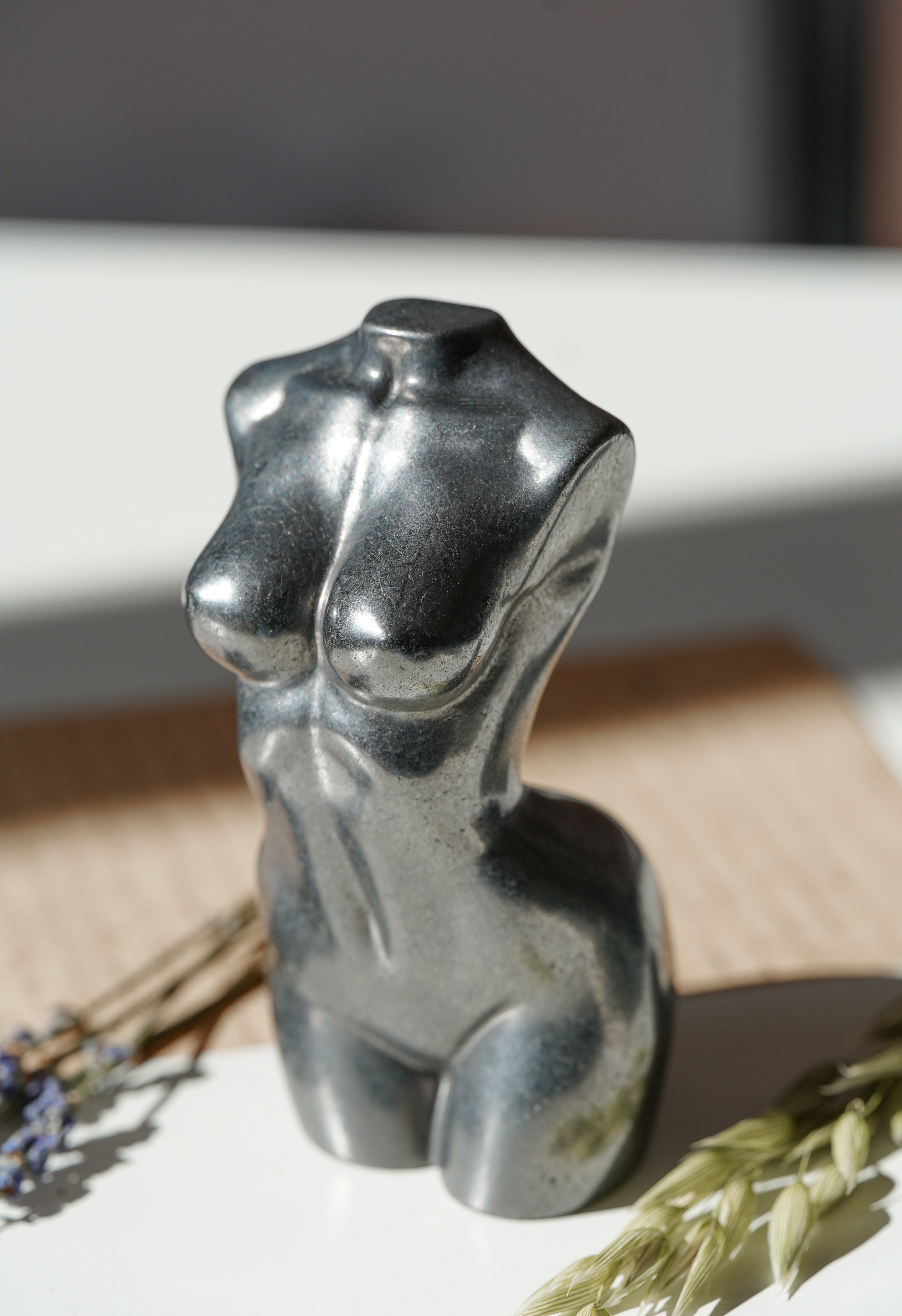 Busto de Shungita – Protección y anclaje energético