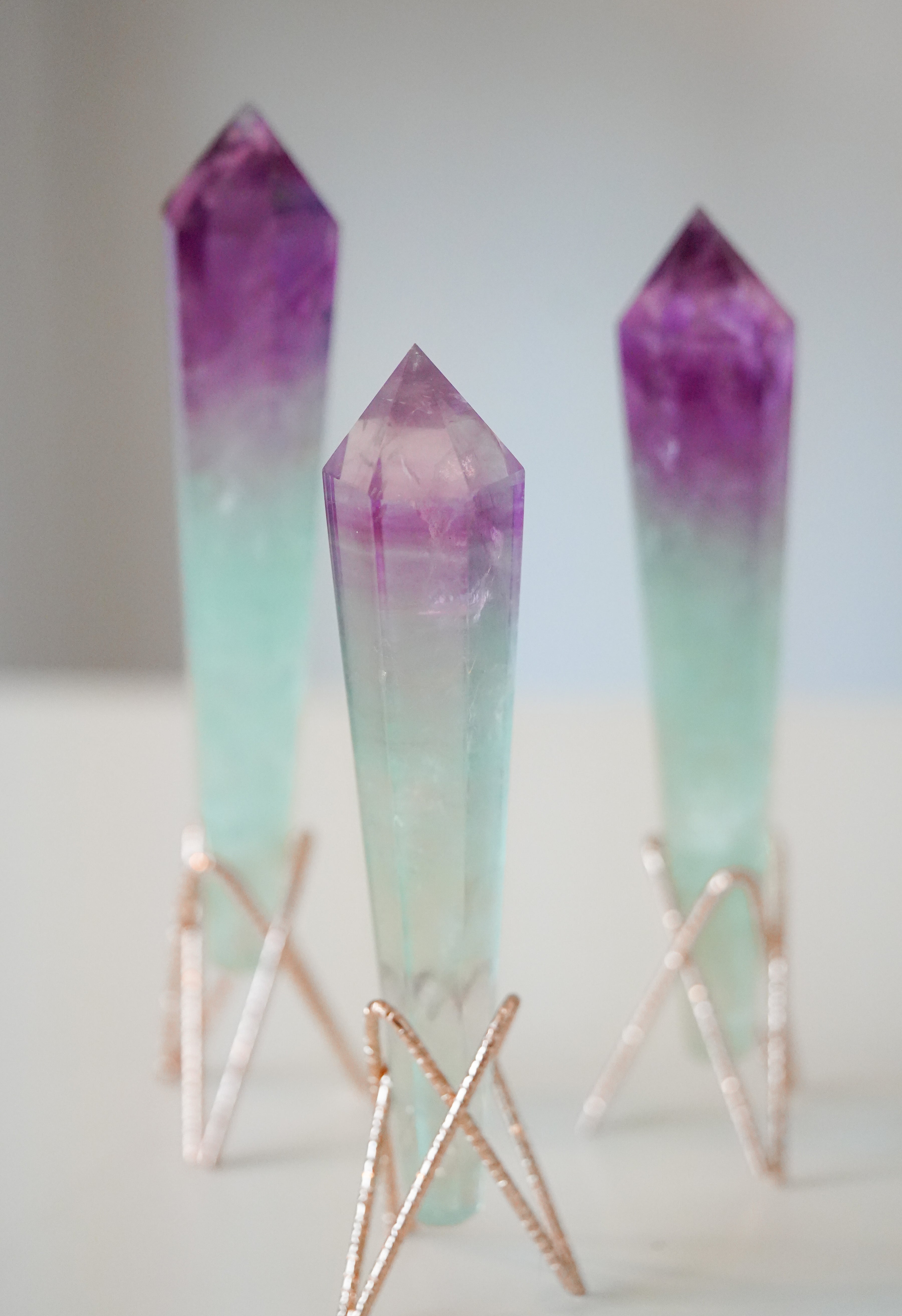 Punta de Fluorita Sandía – Equilibrio emocional y claridad