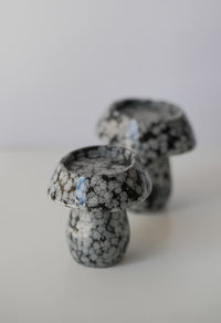 Seta de Obsidiana Moteada con soporte para vela