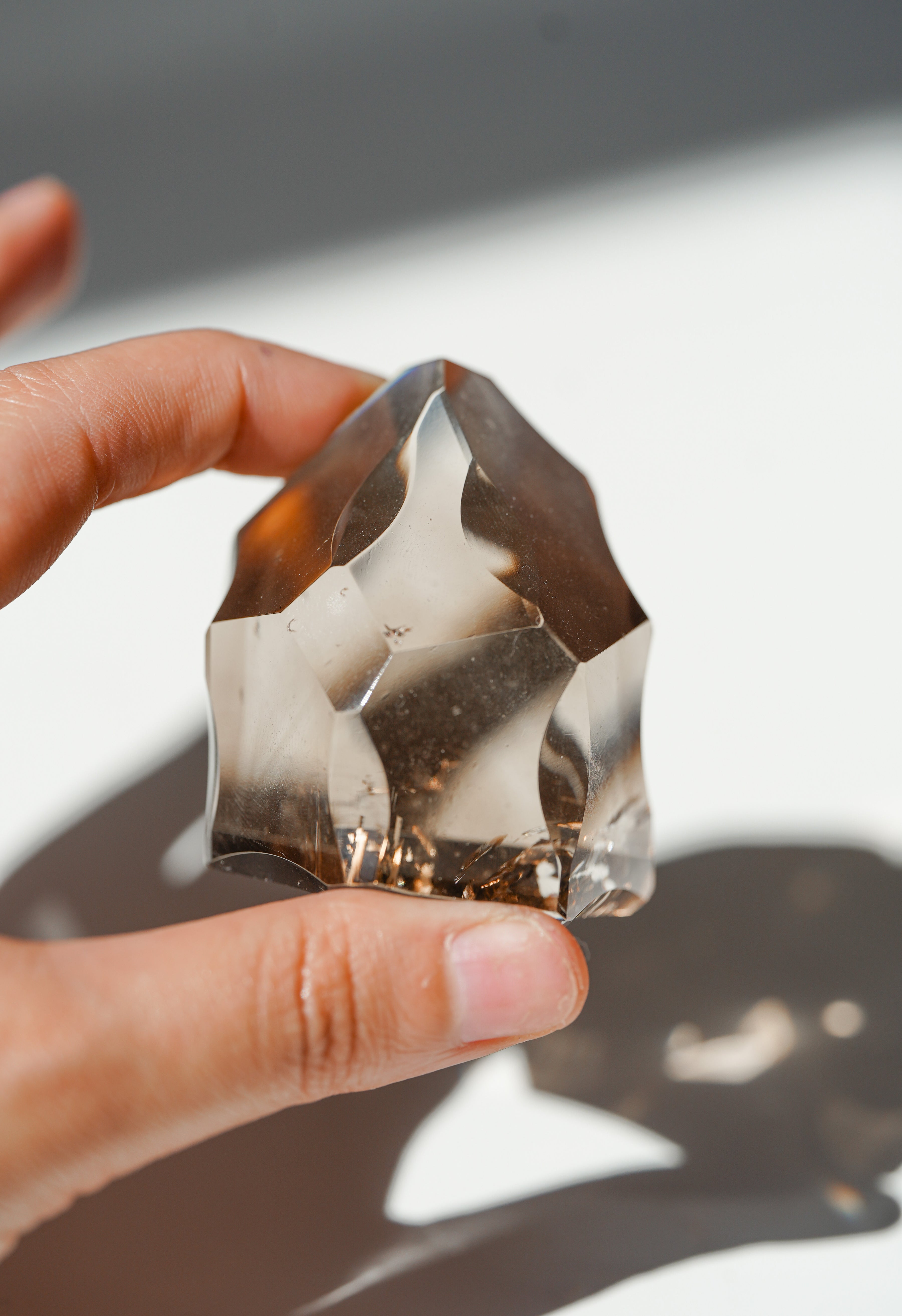 Puntas geométricas de Cuarzo Ahumado calidad extra