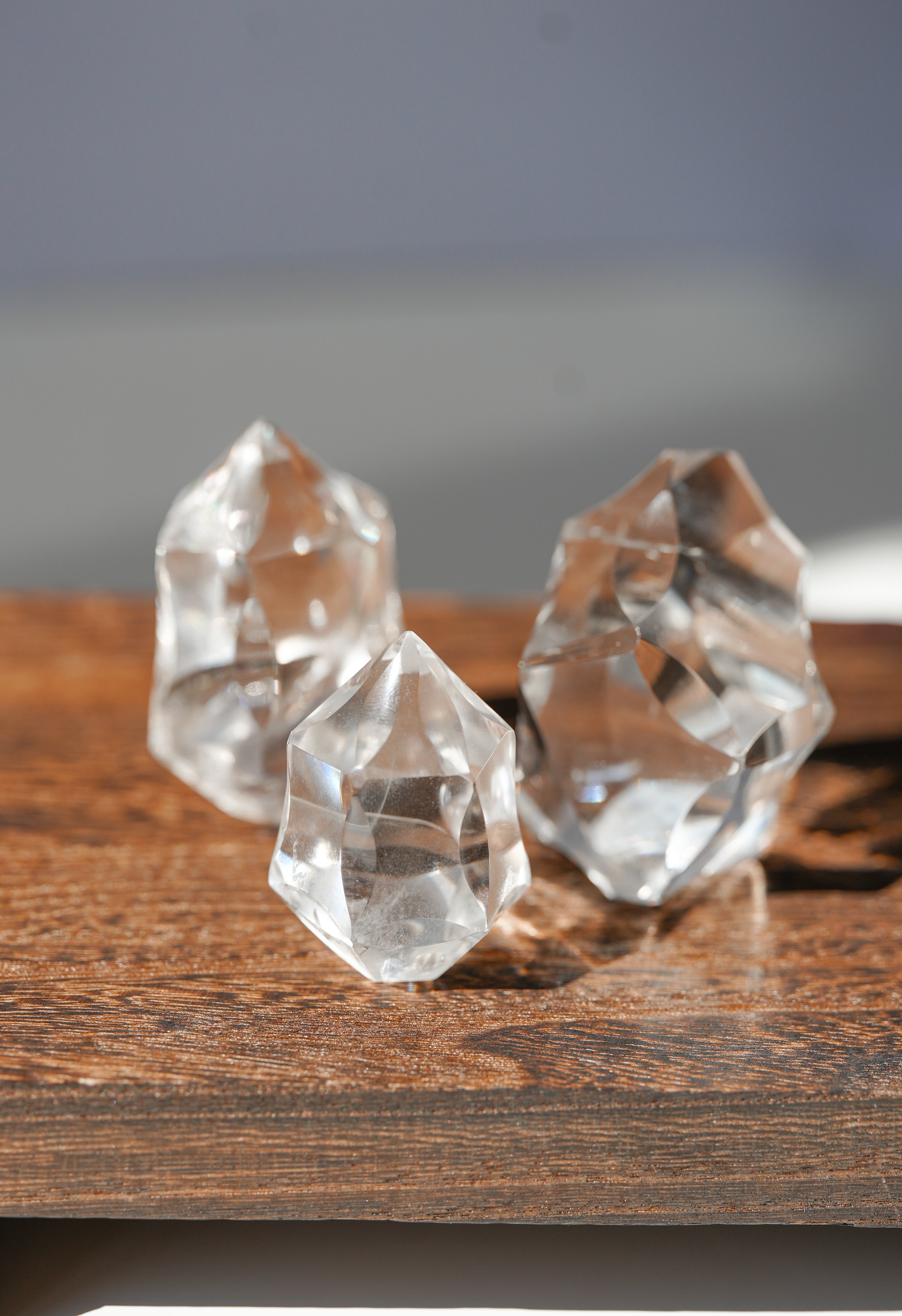 Puntas geométricas de Cuarzo Cristal calidad extra