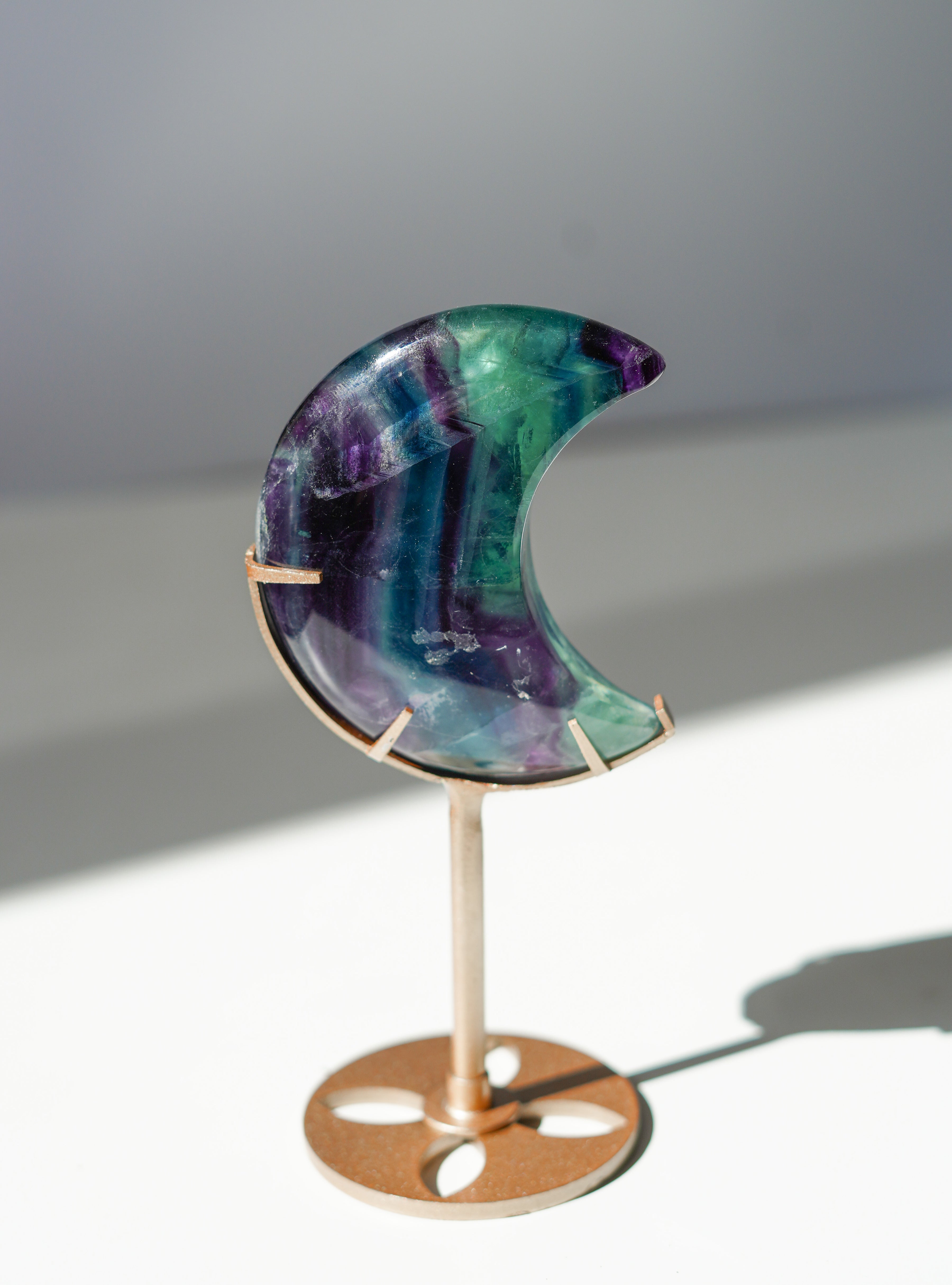 Luna de Fluorita con soporte