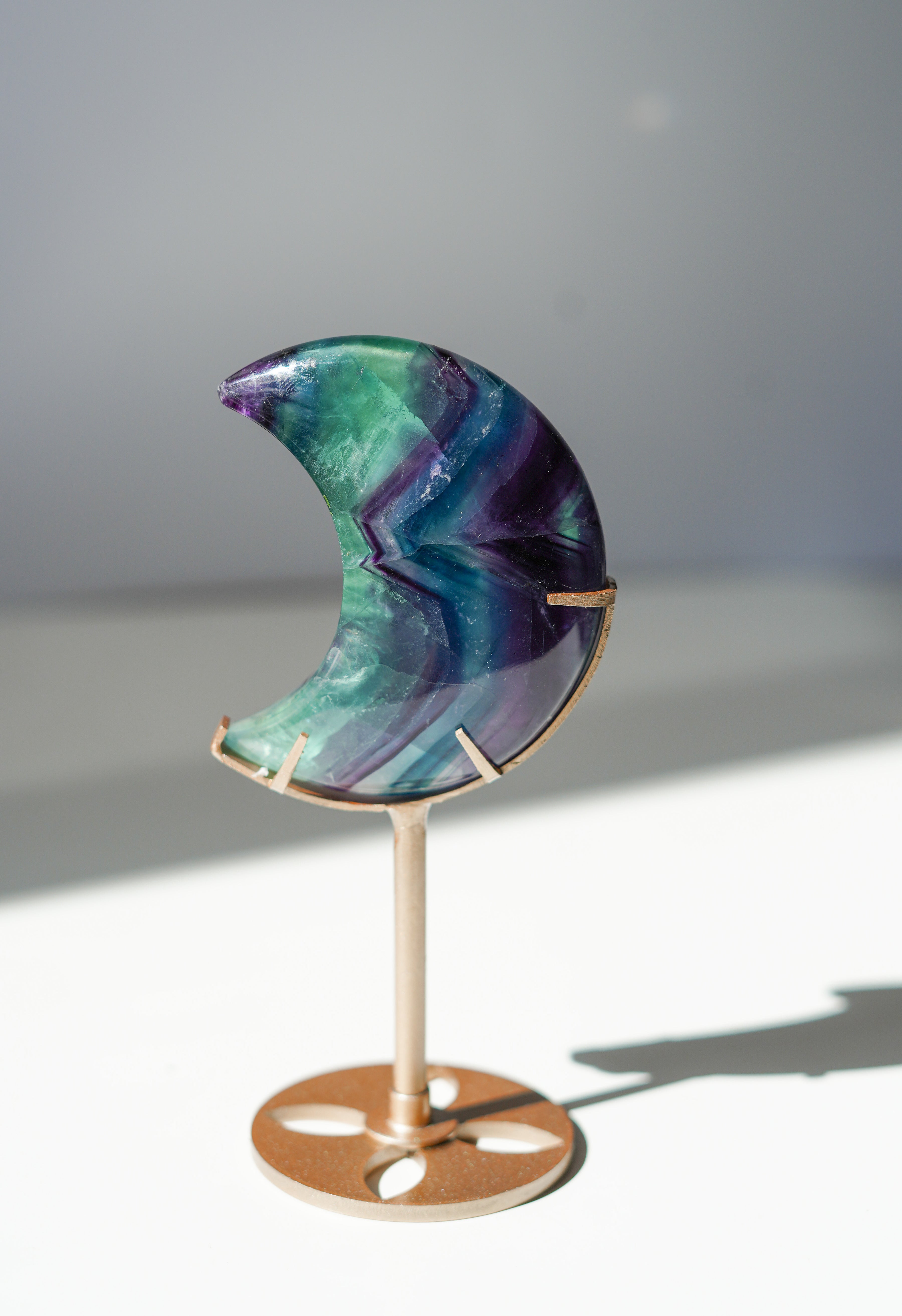 Luna de Fluorita con soporte