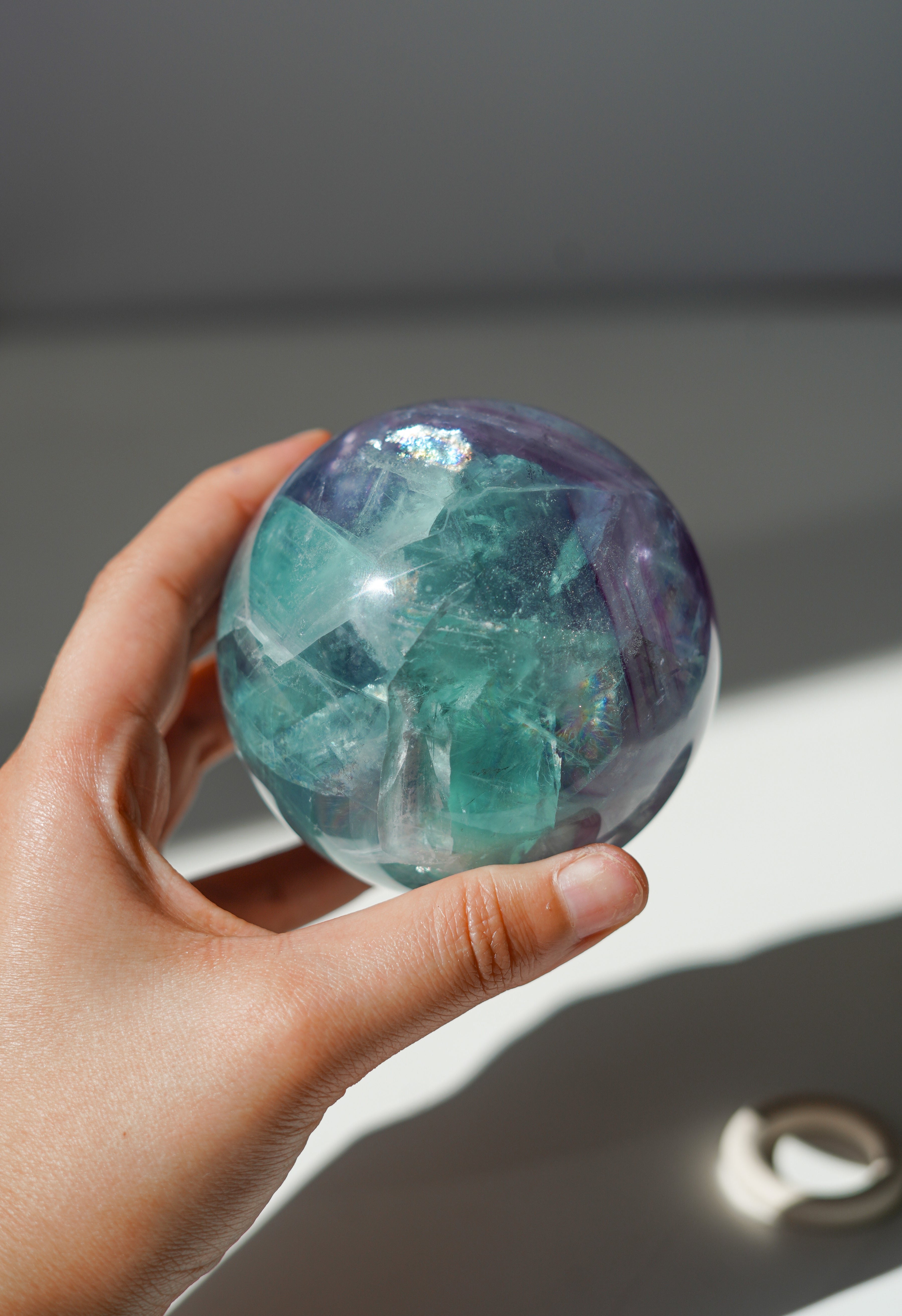 Esfera de Fluorita Arcoíris - pieza única