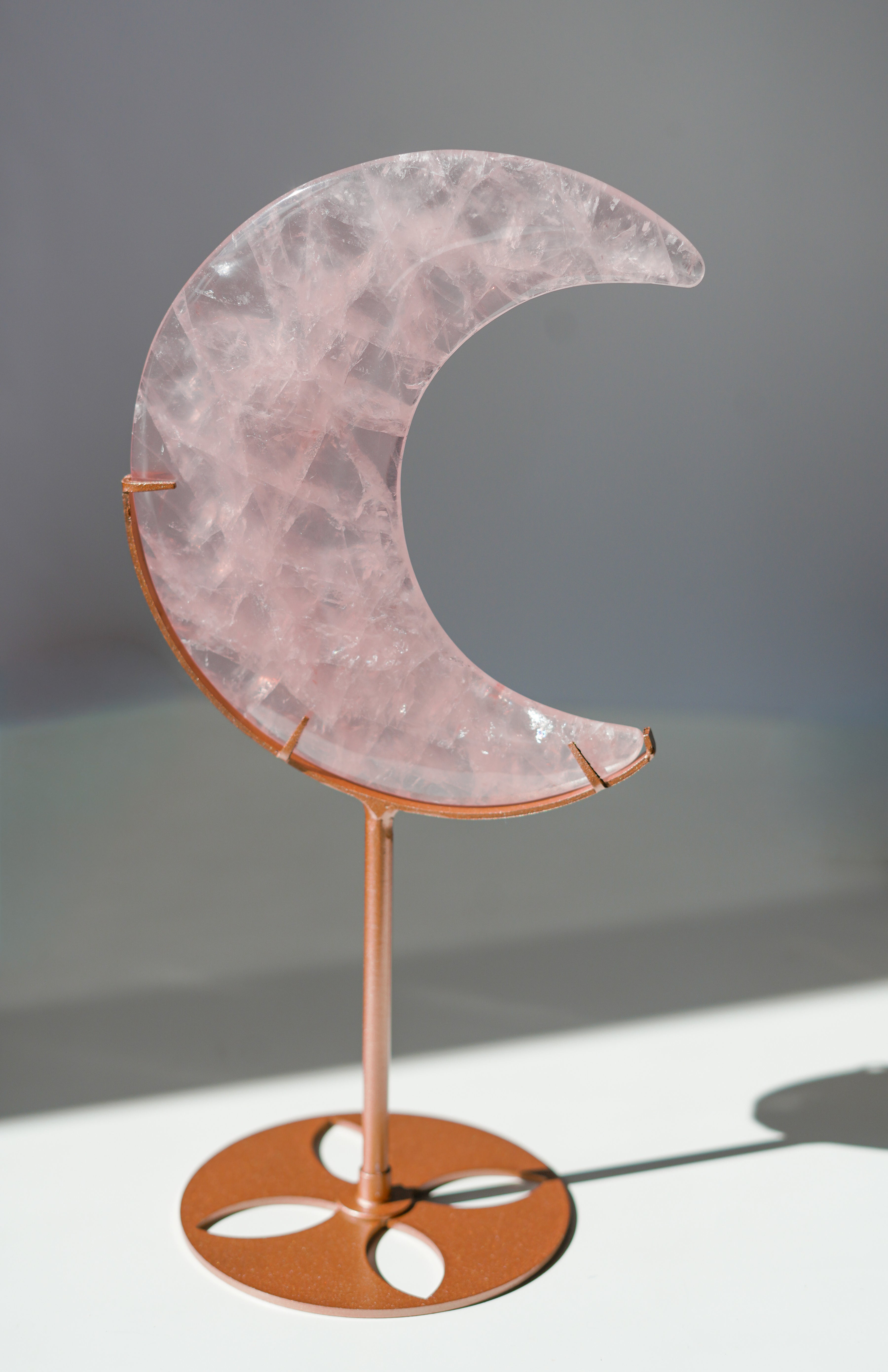 Luna de Cuarzo Rosa natural