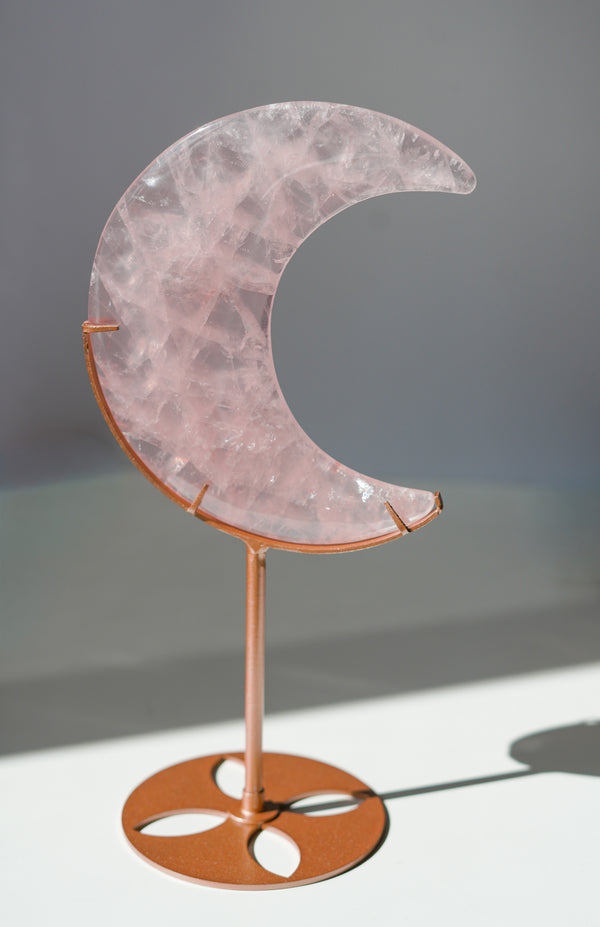 Luna de Cuarzo Rosa natural