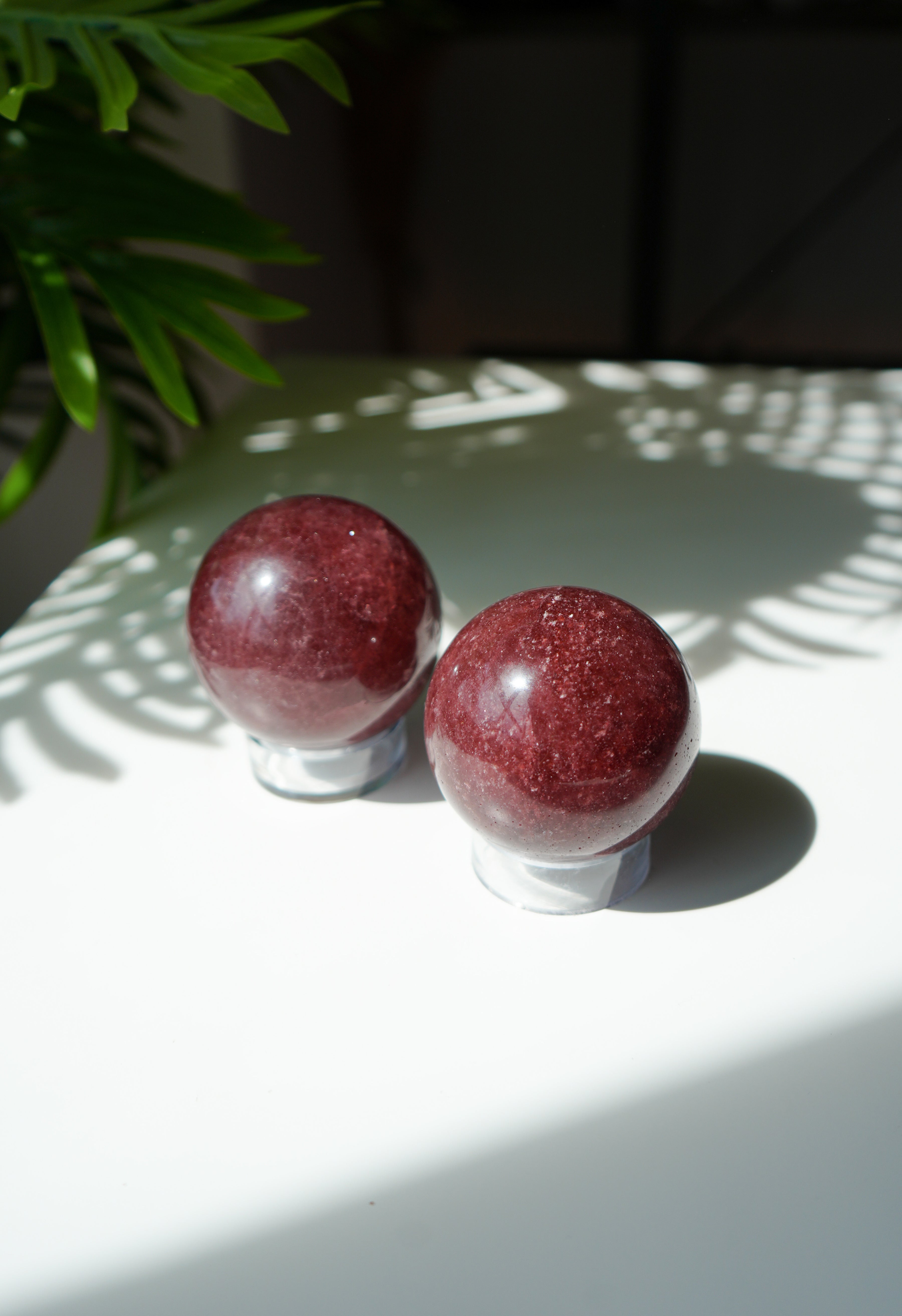 Esfera de Cuarzo Fresa