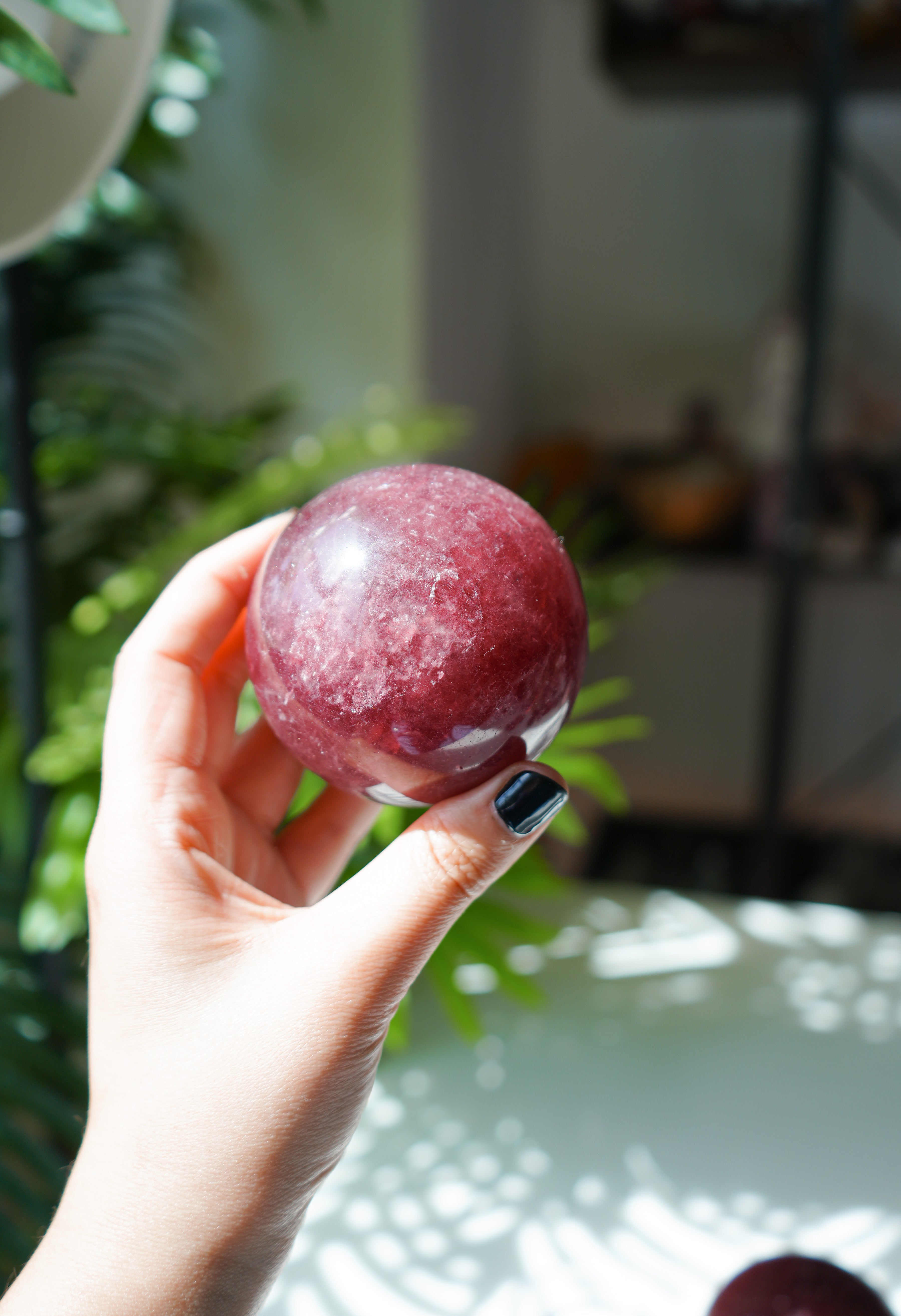 Esfera de Cuarzo Fresa