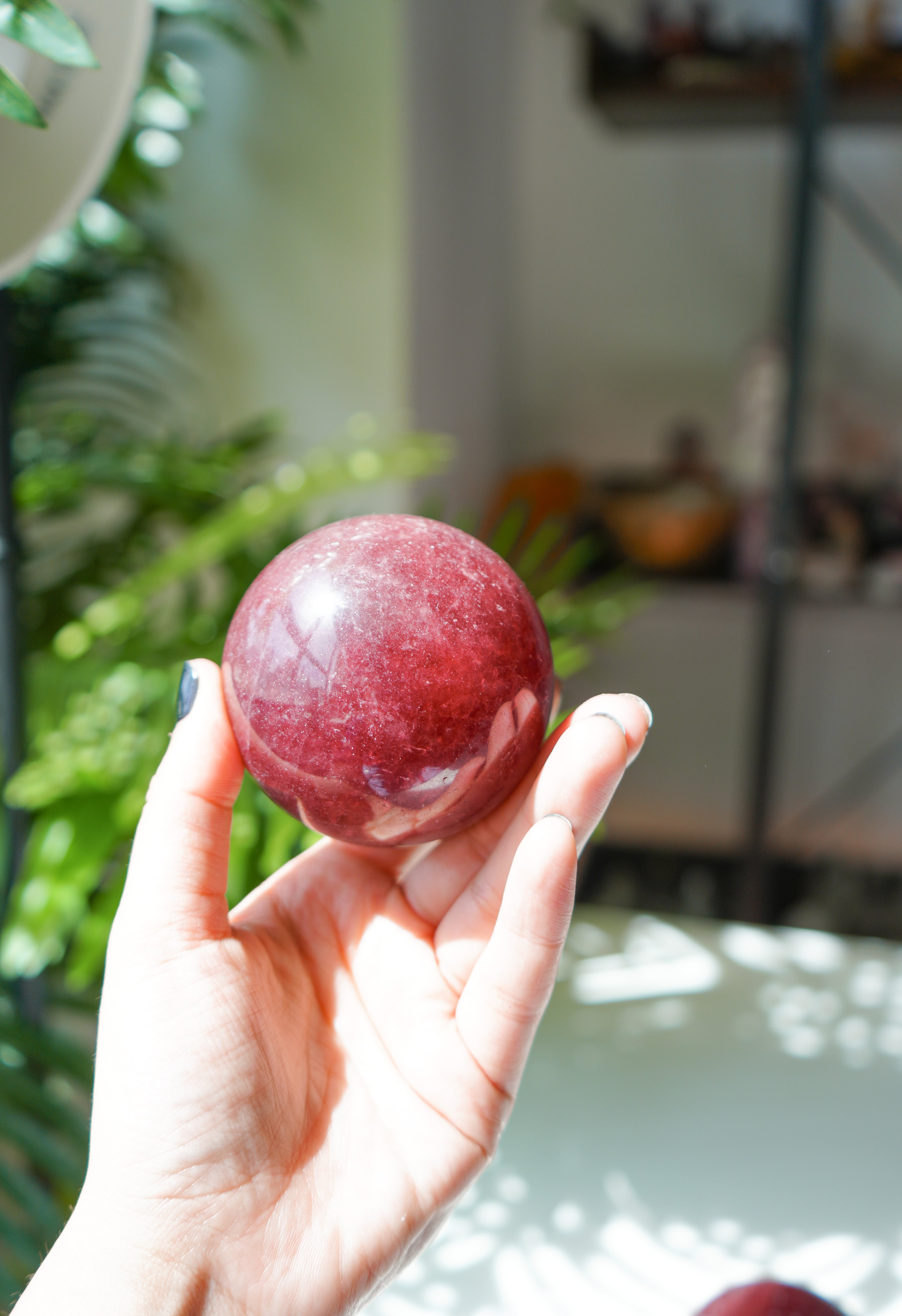 Esfera de Cuarzo Fresa